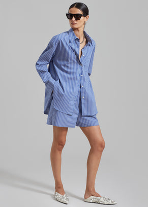 Mirca Pocket Shirt - Blue Multi Stripe