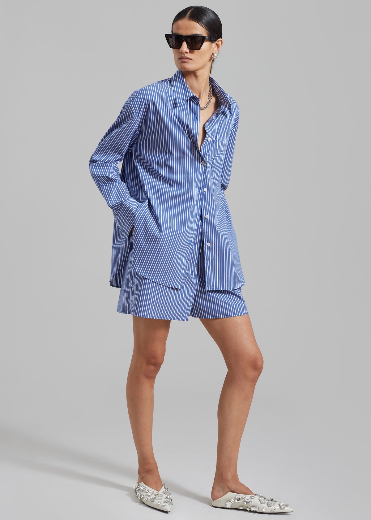 Mirca Pocket Shirt - Blue Multi Stripe - 1