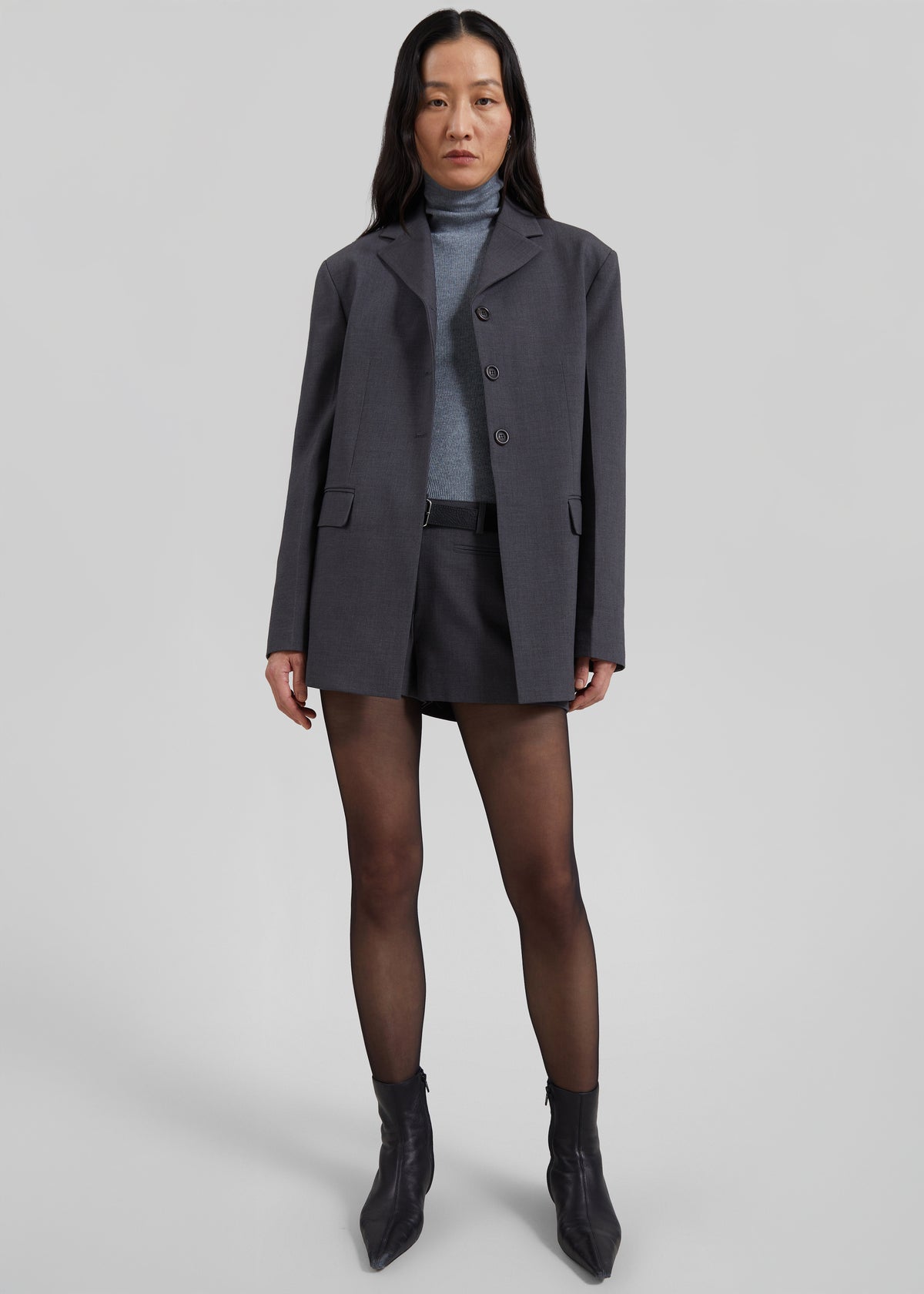 Shop the look image for Mirka Mini Shorts - Dark Grey