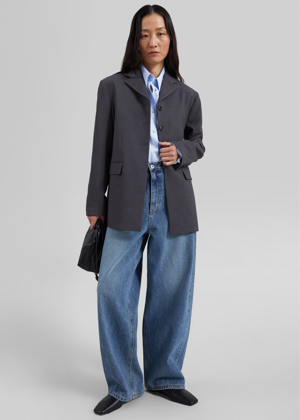 Shop the look image for Mirka Tailored Blazer - Dark Grey