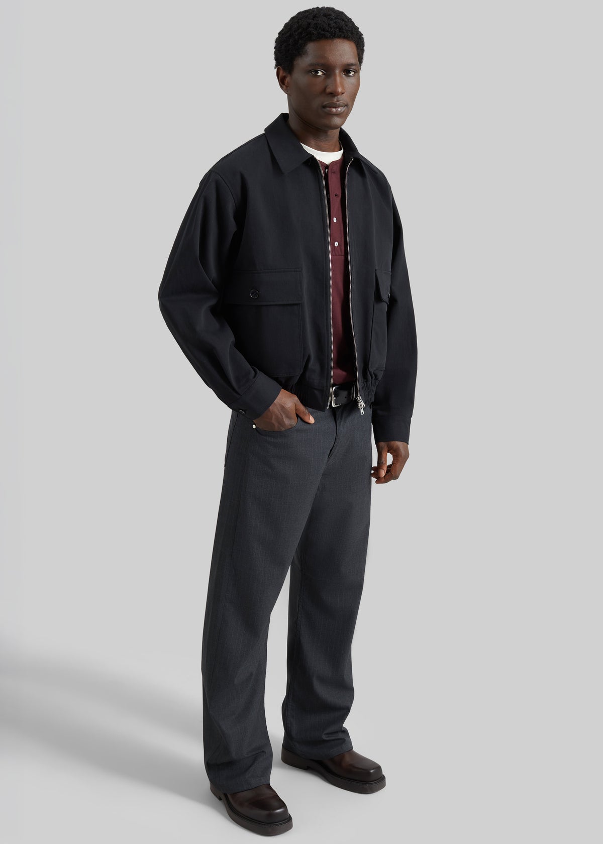 Mitchell Cotton Twill Jacket - Black - 5