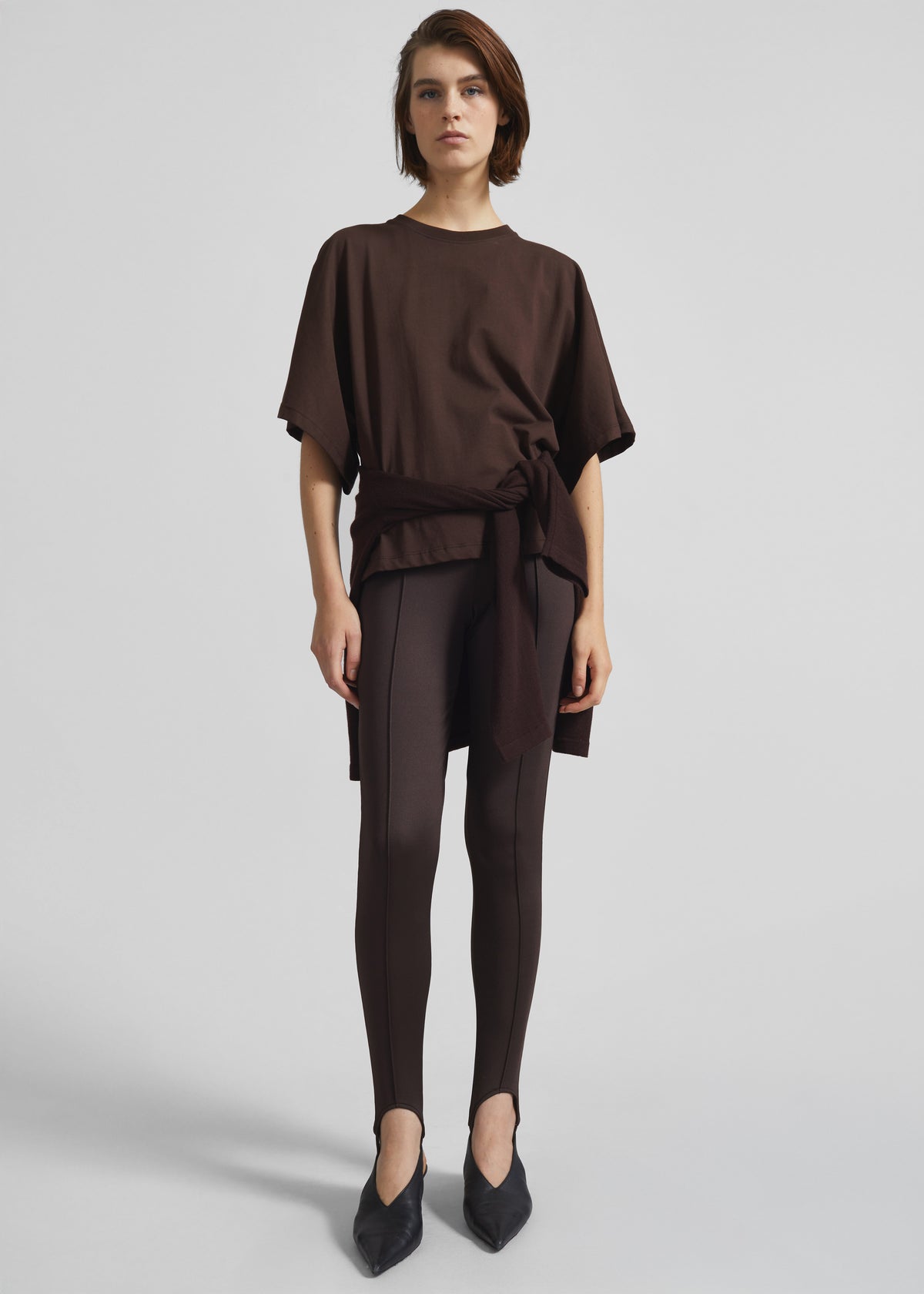 Modave Dolman Sleeve Tee - Brown - 4