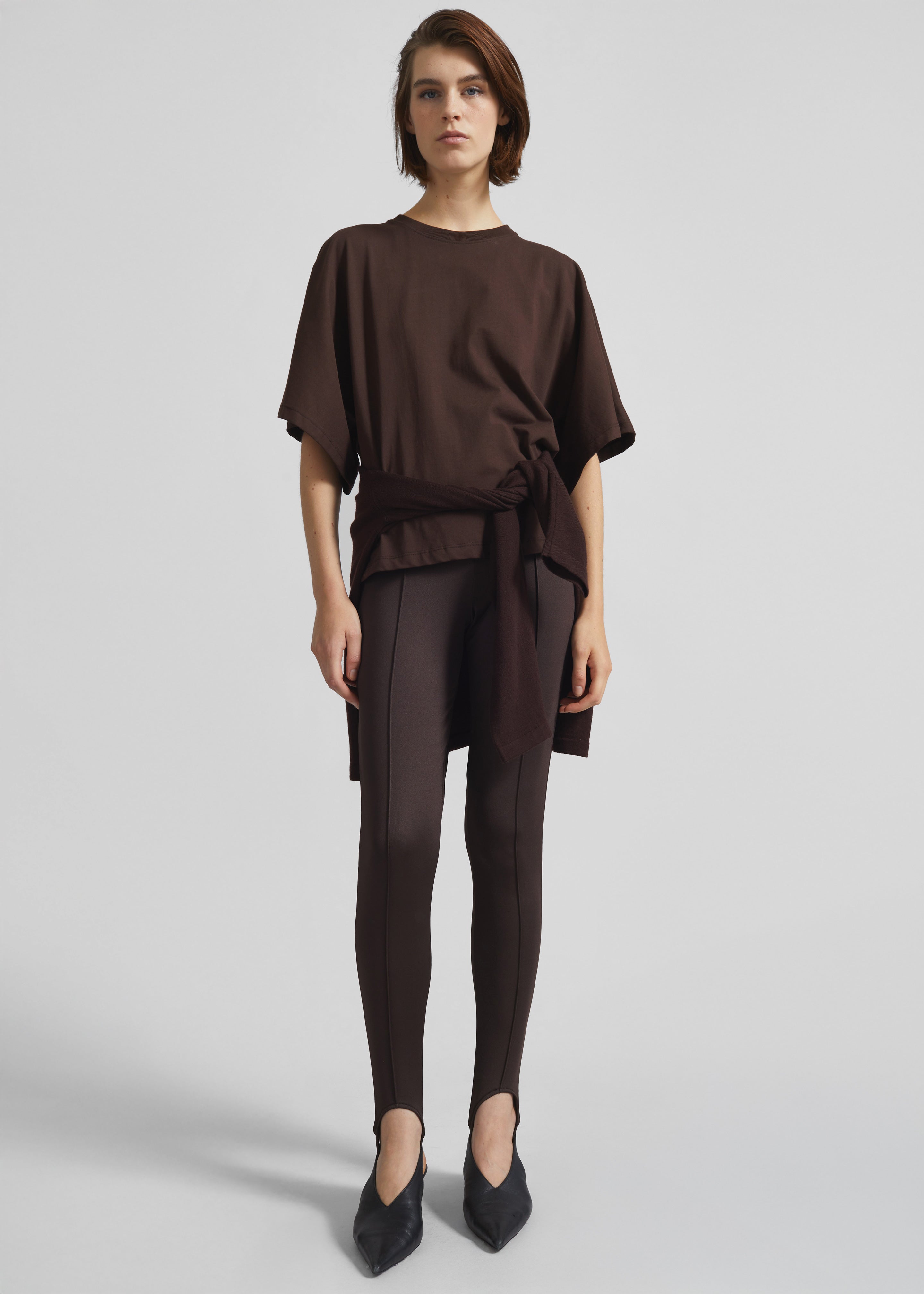 Modave Dolman Sleeve Tee - Brown - 4