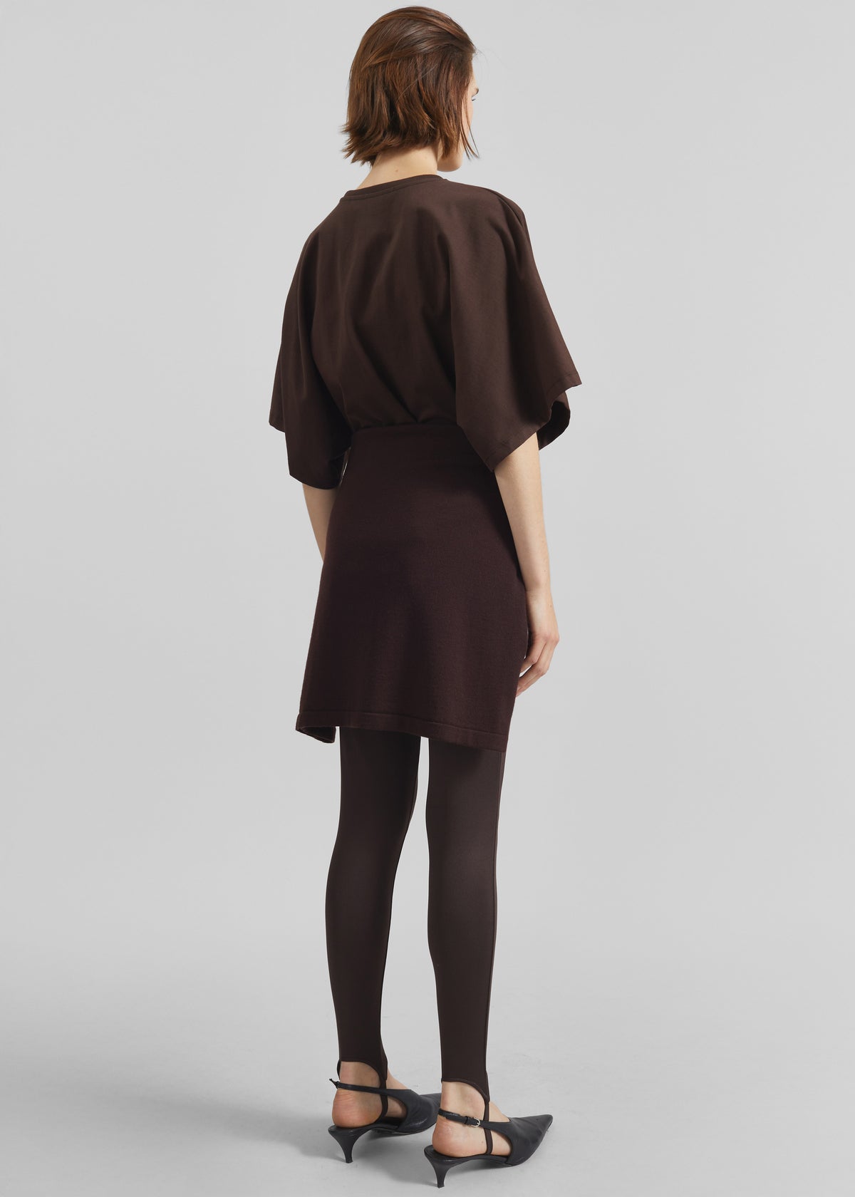 Modave Dolman Sleeve Tee - Brown - 5