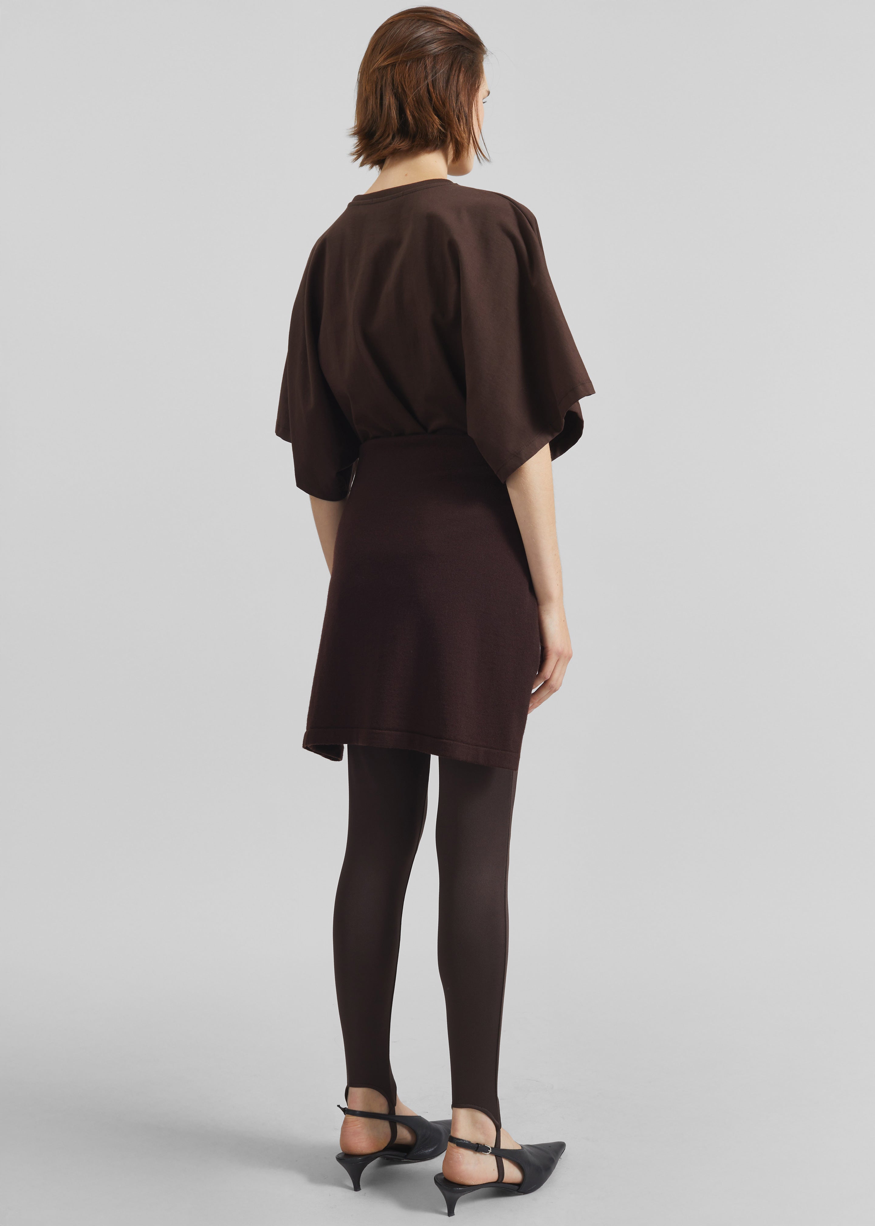 Modave Dolman Sleeve Tee - Brown - 5