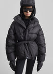 Moena Puffer Jacket & Accessories Set - Black