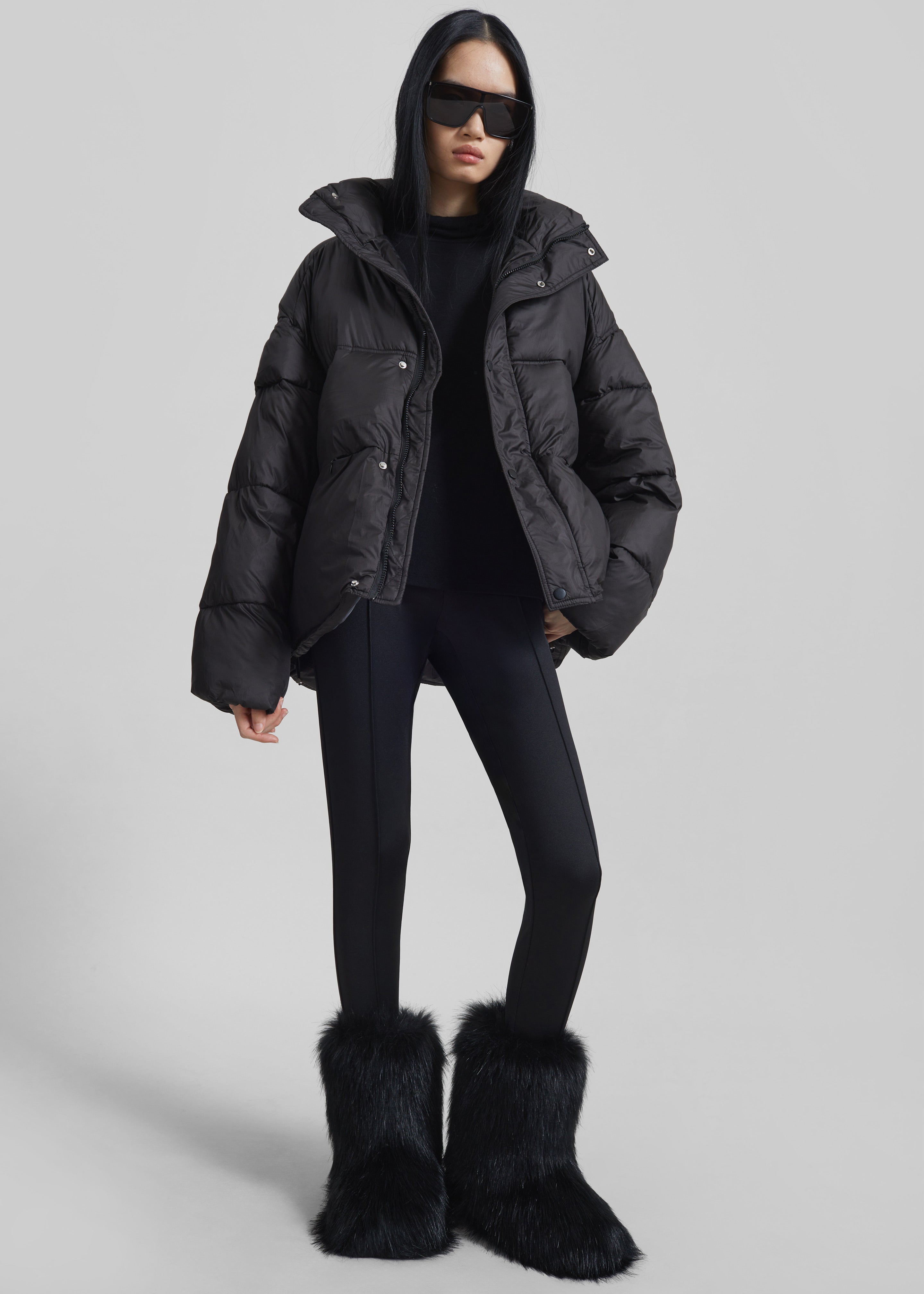Moena Puffer Jacket & Accessories Set - Black – The Frankie Shop