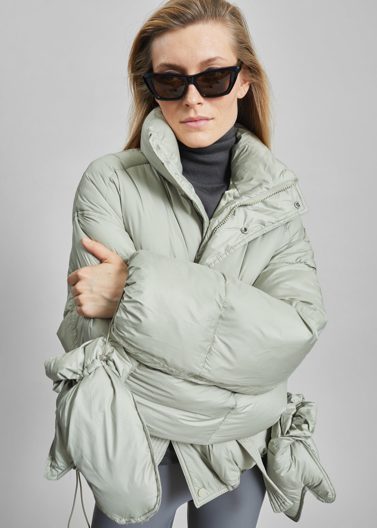 Moena Puffer Jacket & Accessories Set - Sage - 8