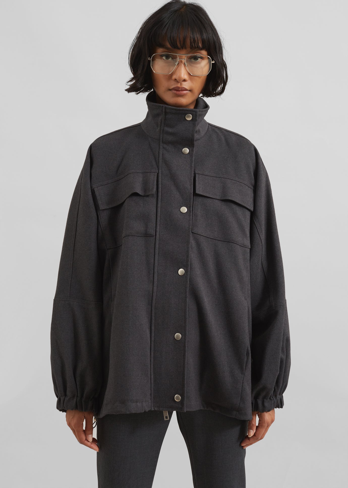 Monroy Utility Jacket - Charcoal - 1