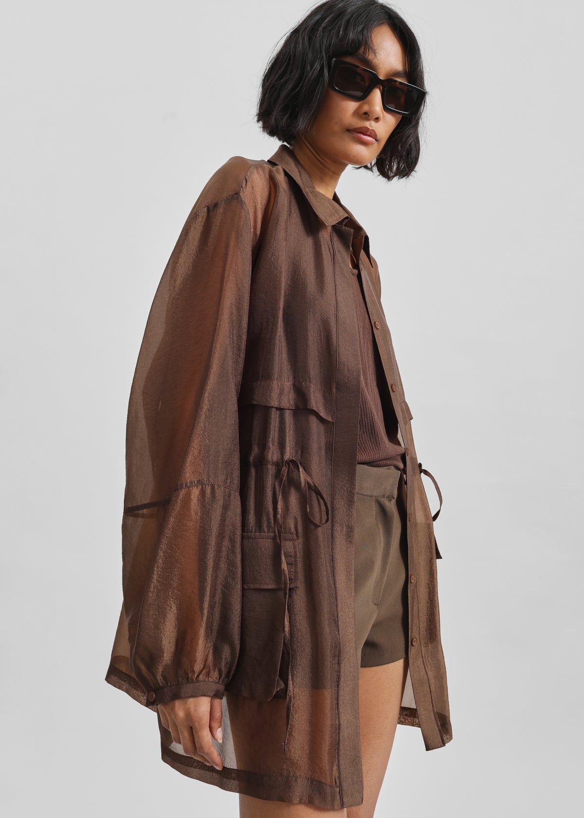 Montaro Sheer Light Jacket - Brown - 5