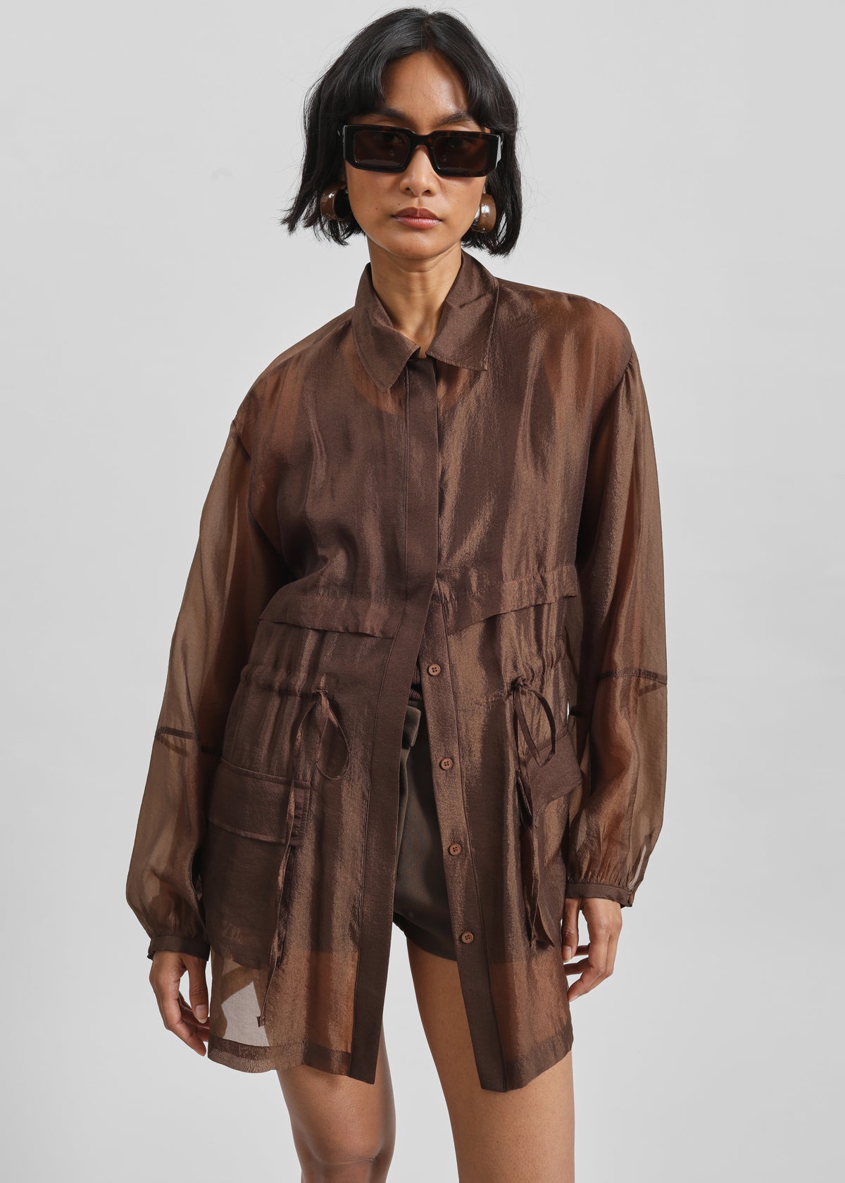 Montaro Sheer Light Jacket - Brown - 7