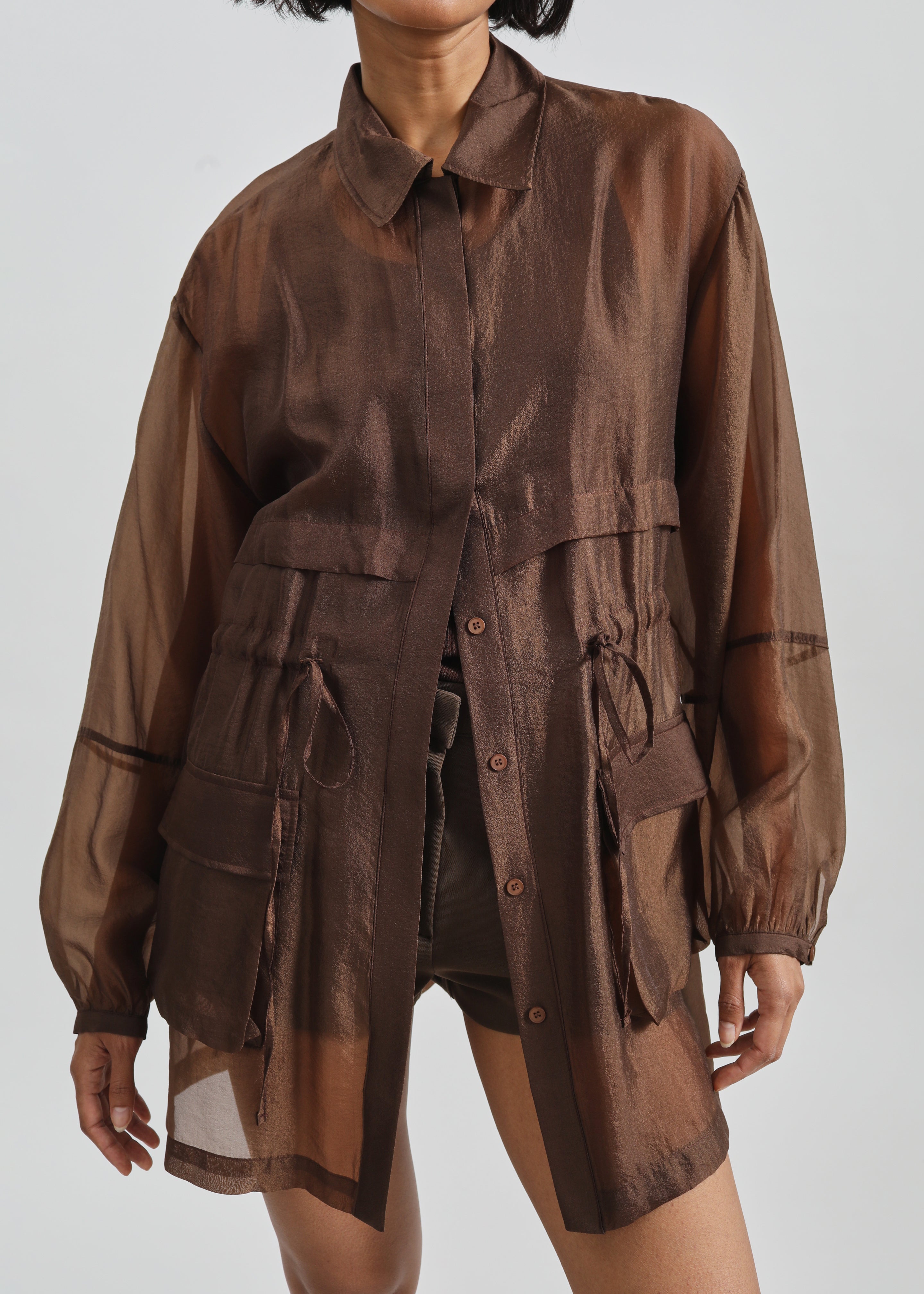 Montaro Sheer Light Jacket - Brown - 6