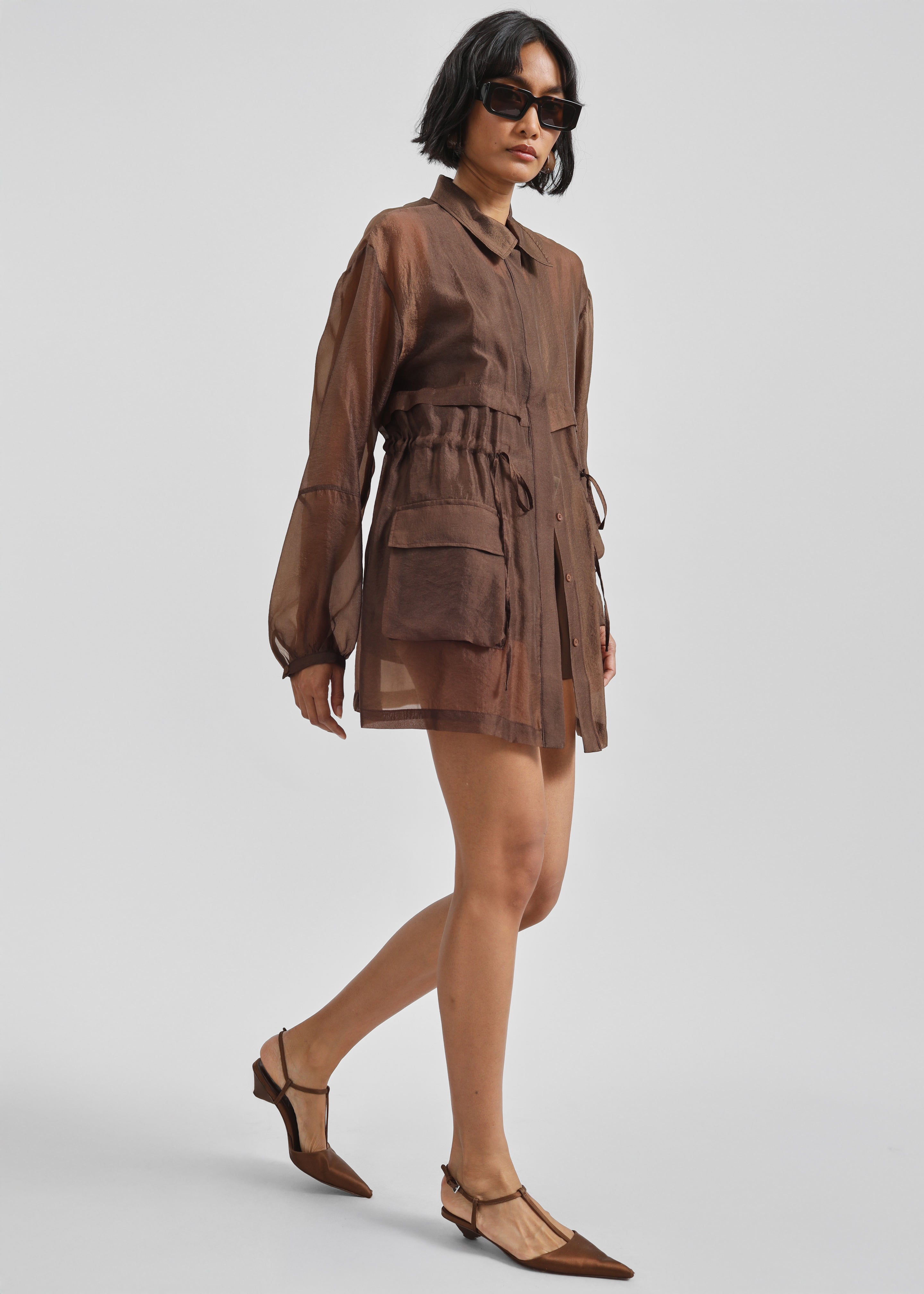 Montaro Sheer Light Jacket - Brown - 8