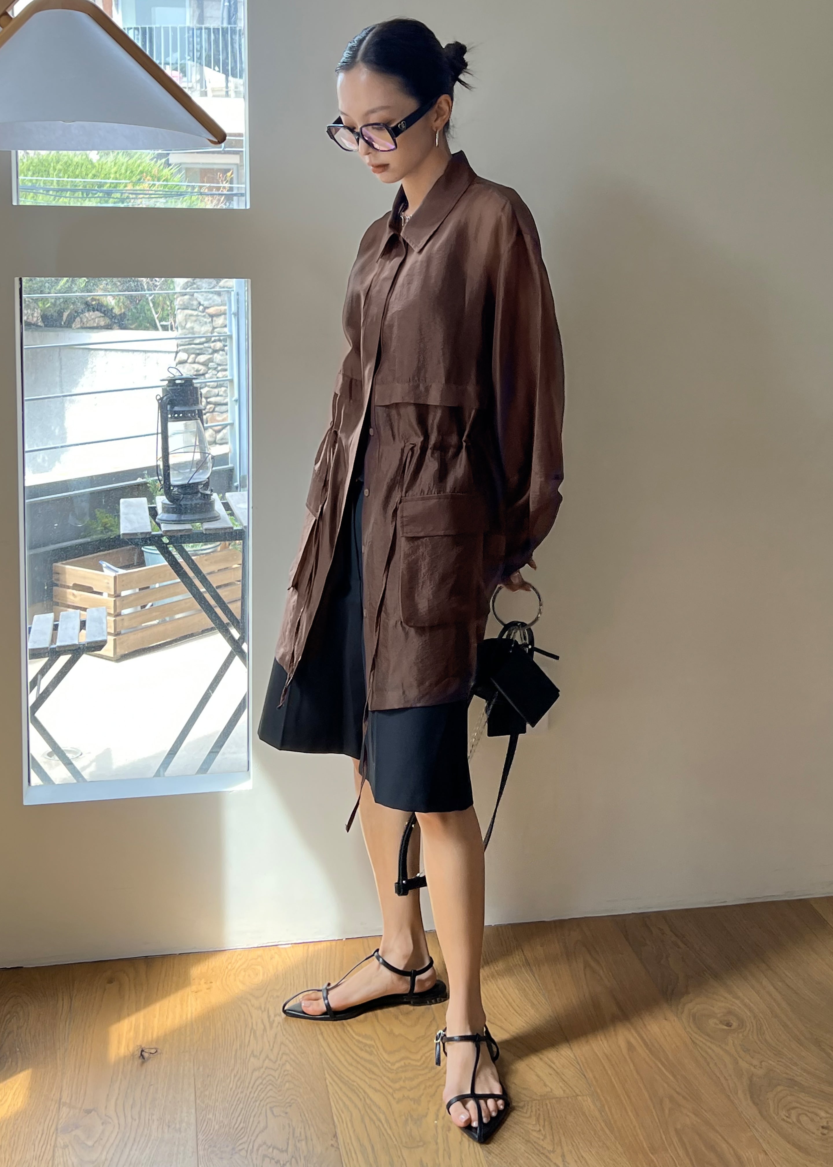 LIDORANE Black Silk Evening Jacket With Buttons | ANNE FONTAINE 