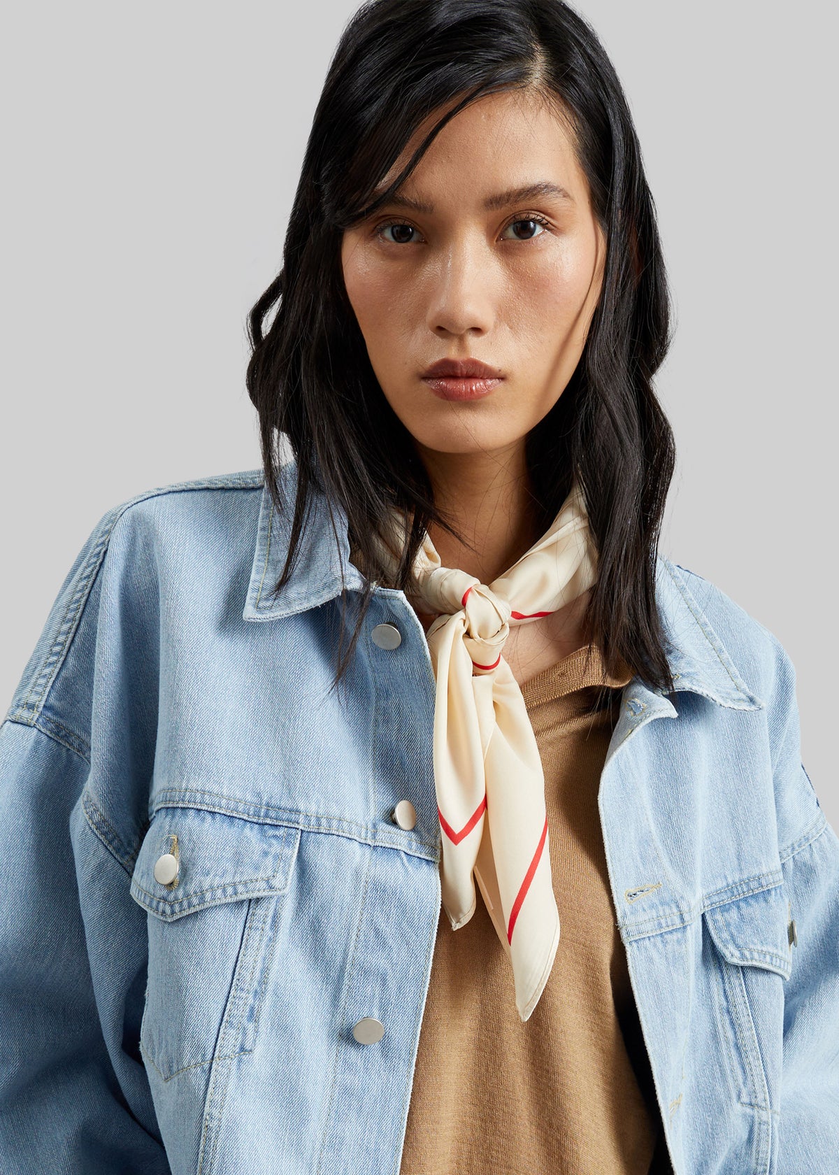 Montauk Oversized Denim Jacket - Light Wash - 3