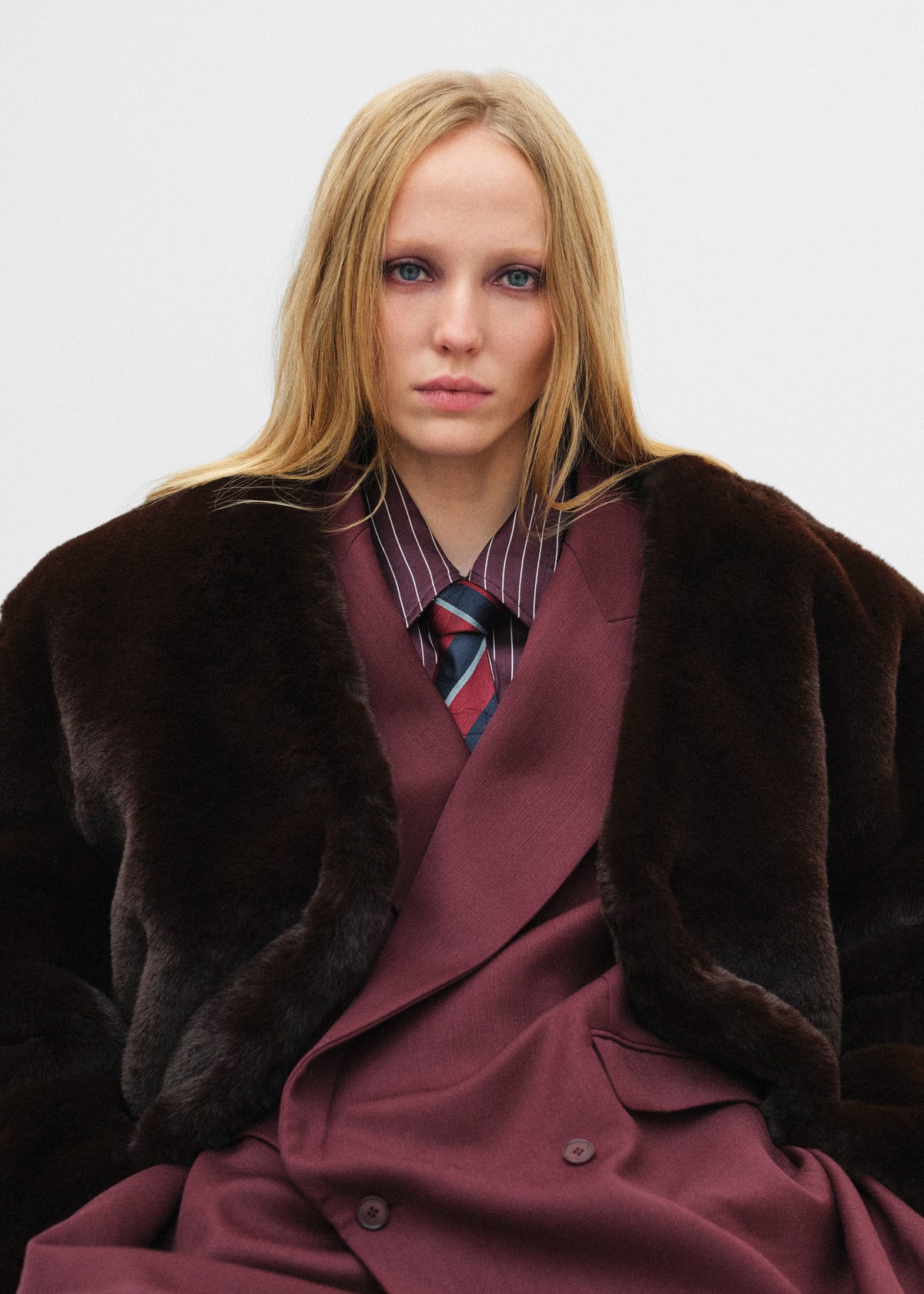 Monterey Structured Wool Blazer - Burgundy - 8