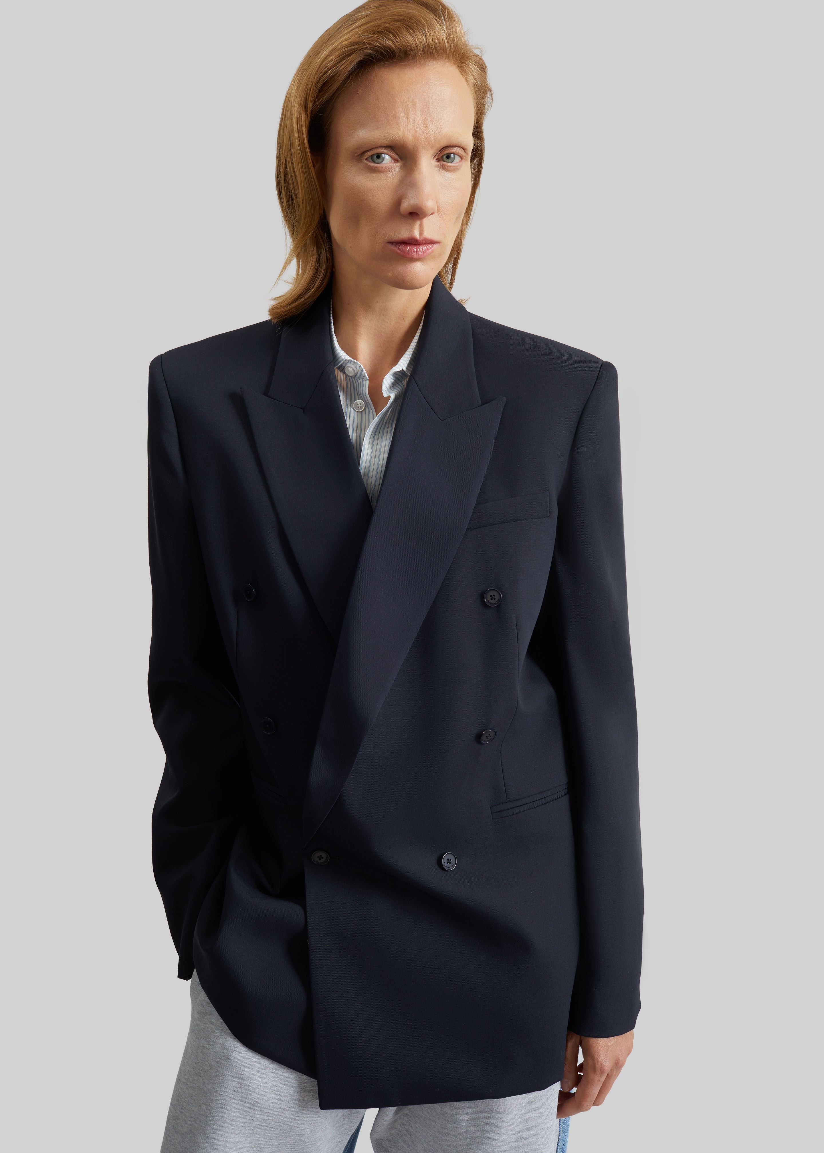 Monterey Structured Blazer - Dark Navy - 9