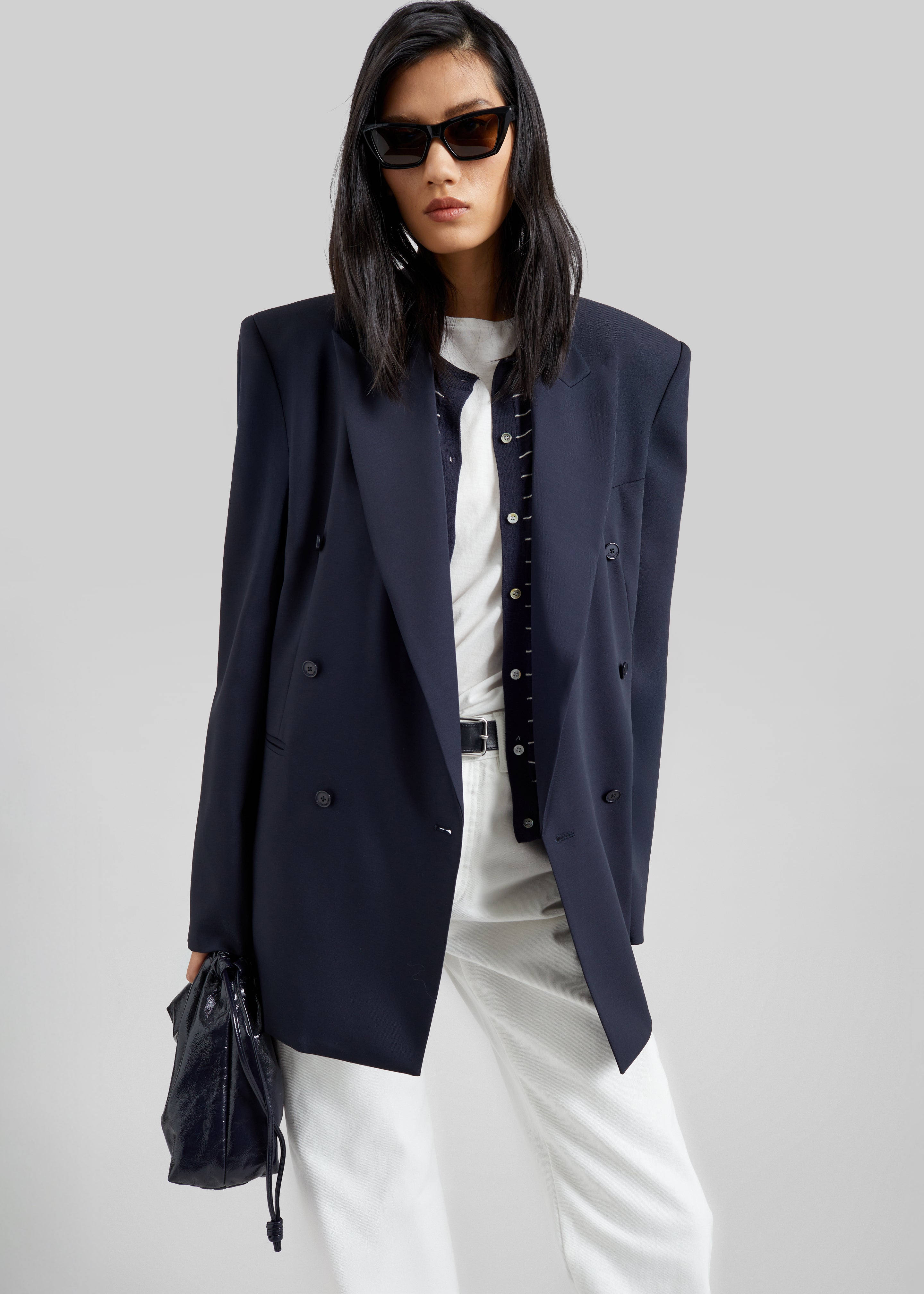 Monterey Structured Blazer - Dark Navy - 8