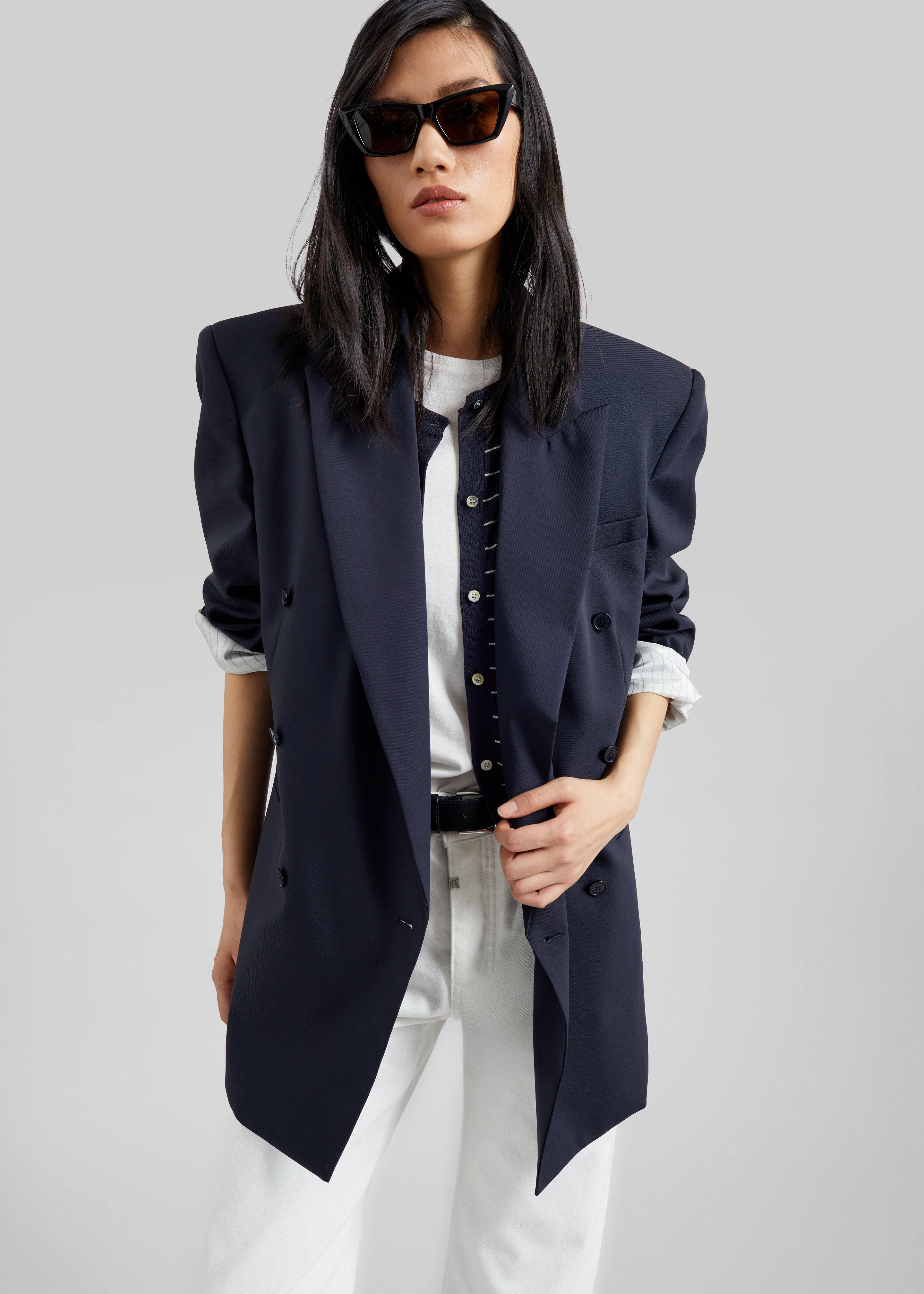 Monterey Structured Blazer - Dark Navy - 5