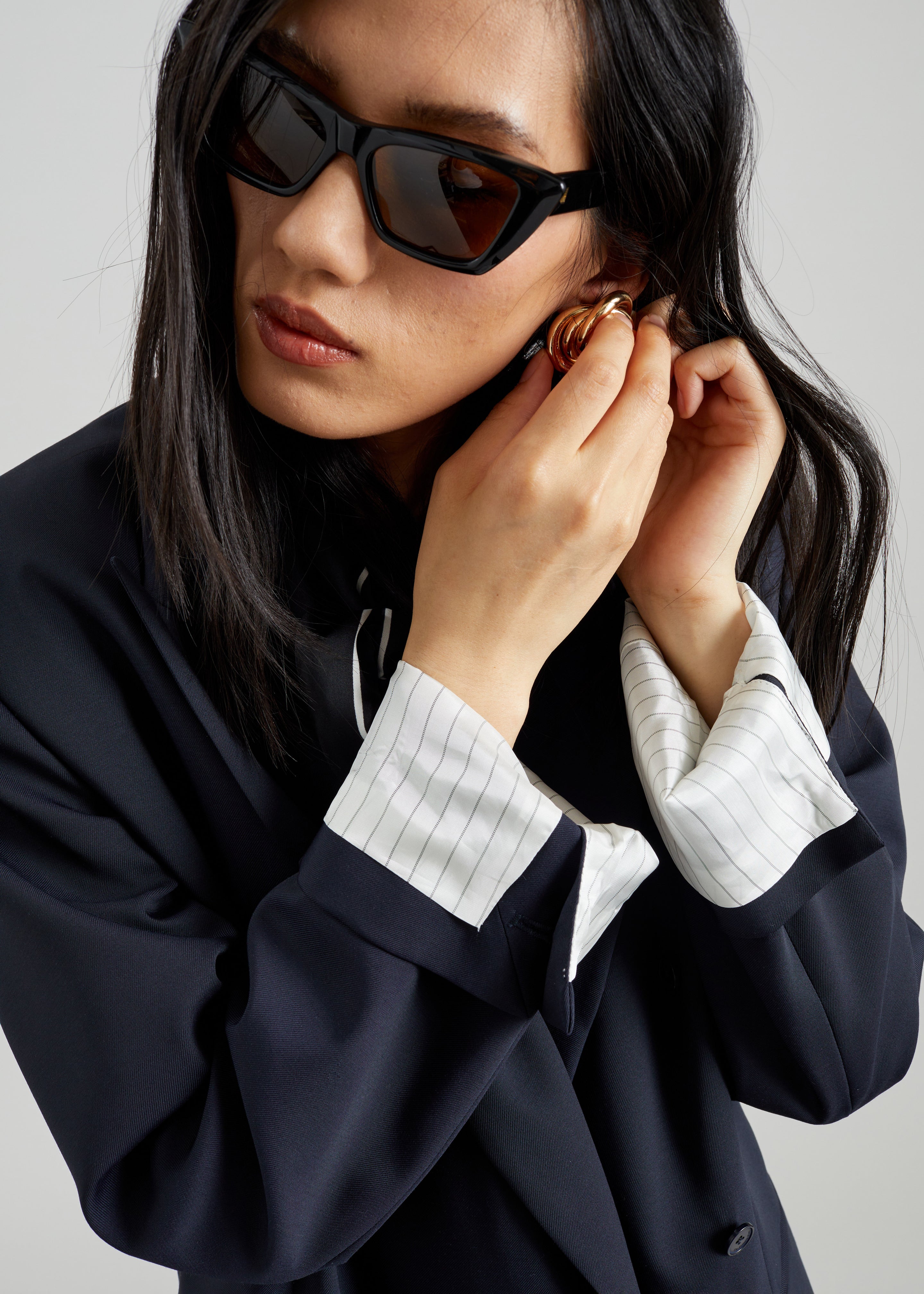 Monterey Structured Blazer - Dark Navy - 3