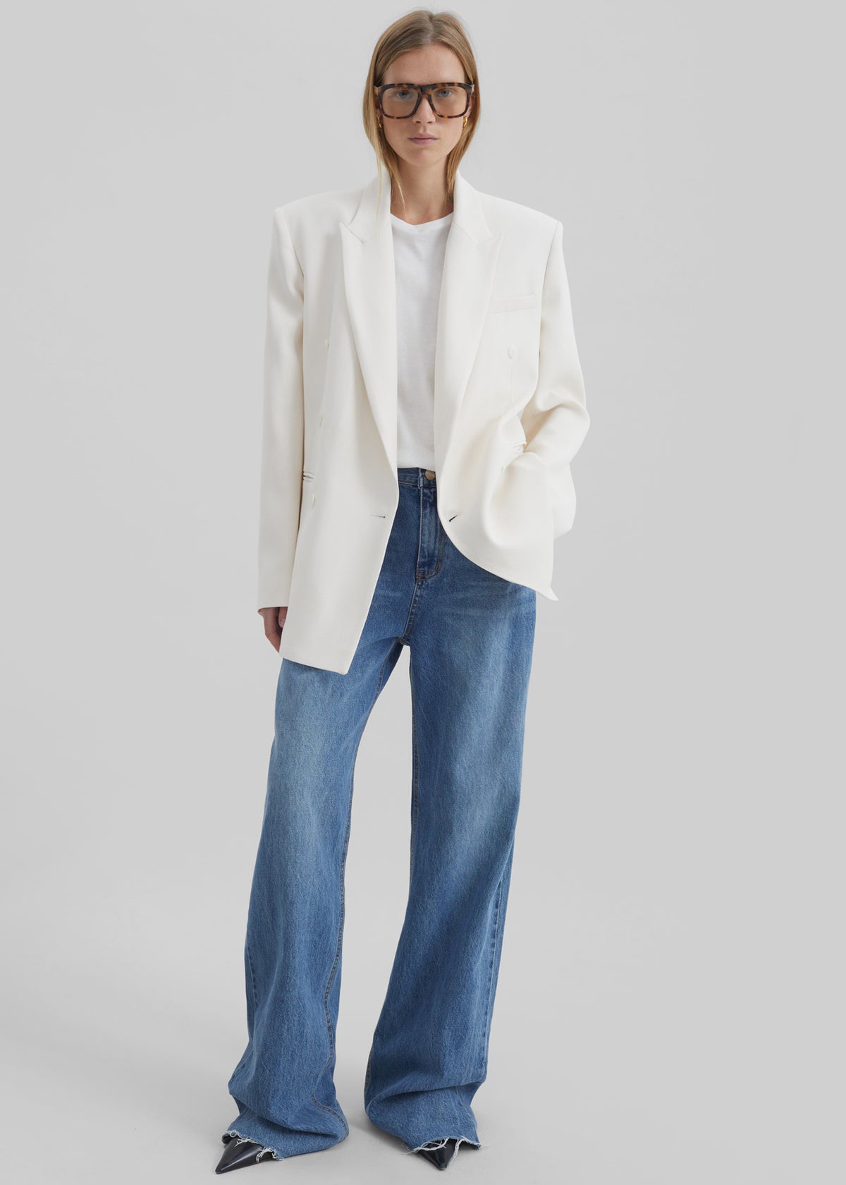 Monterey Structured Blazer - Off White - 3