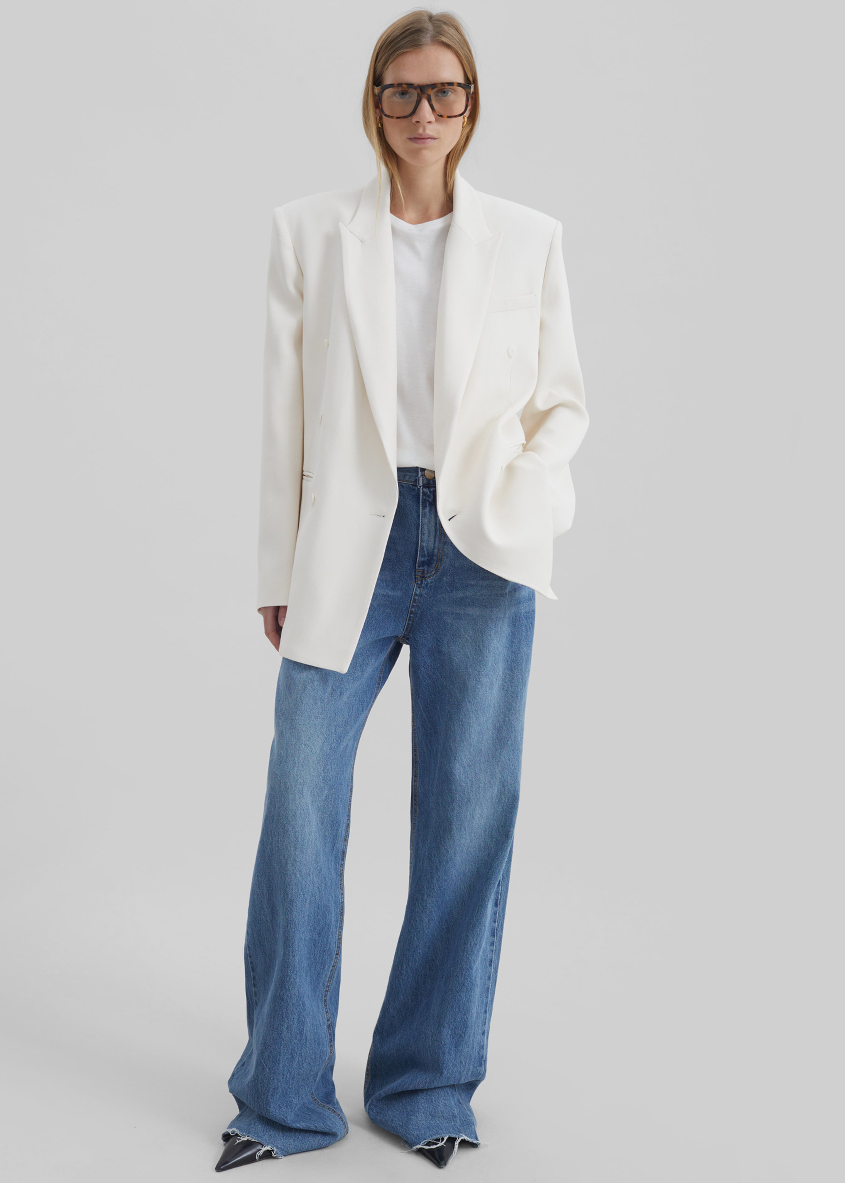 Monterey Structured Blazer - Off White - 3