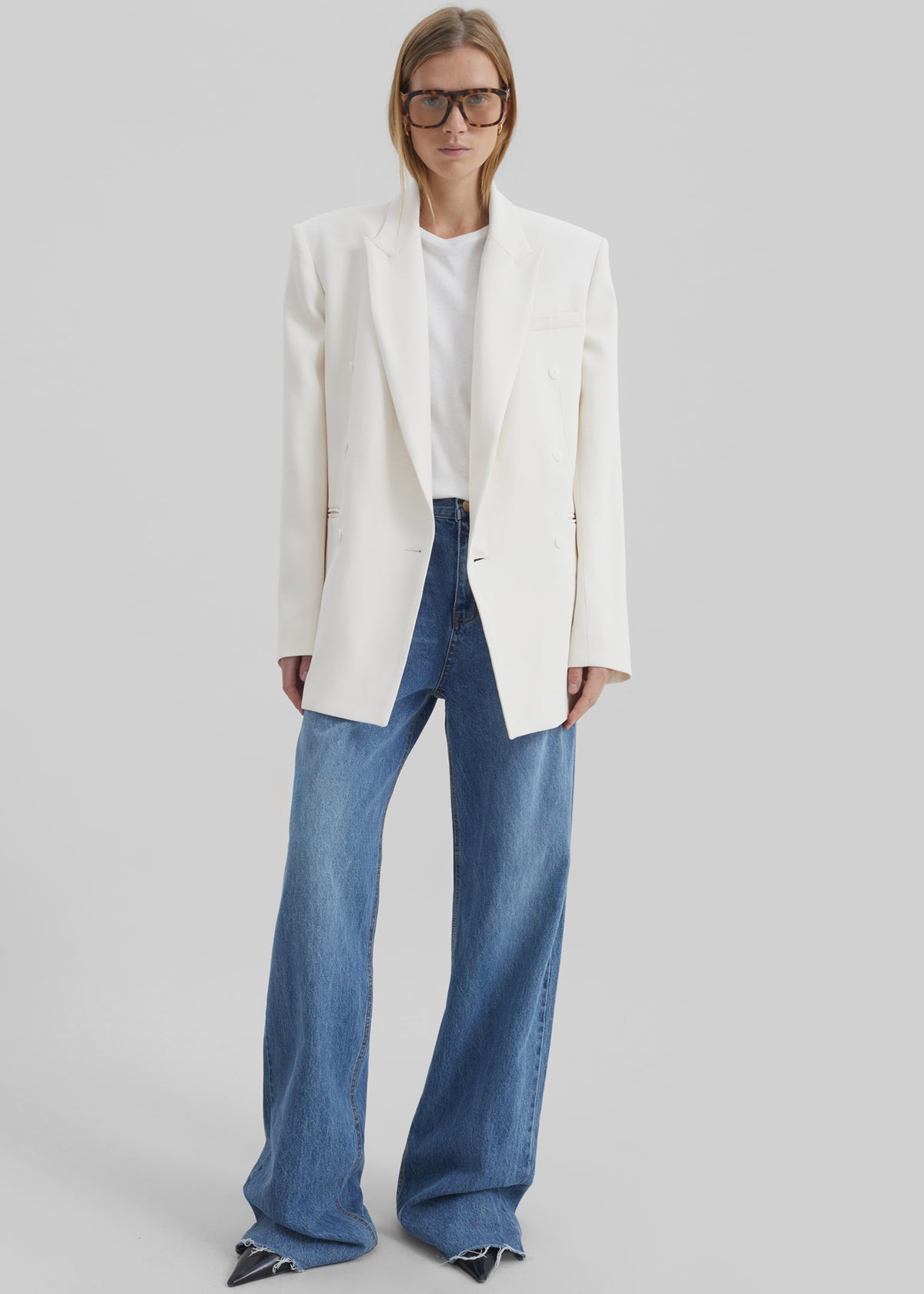 Monterey Structured Blazer - Off White - 5