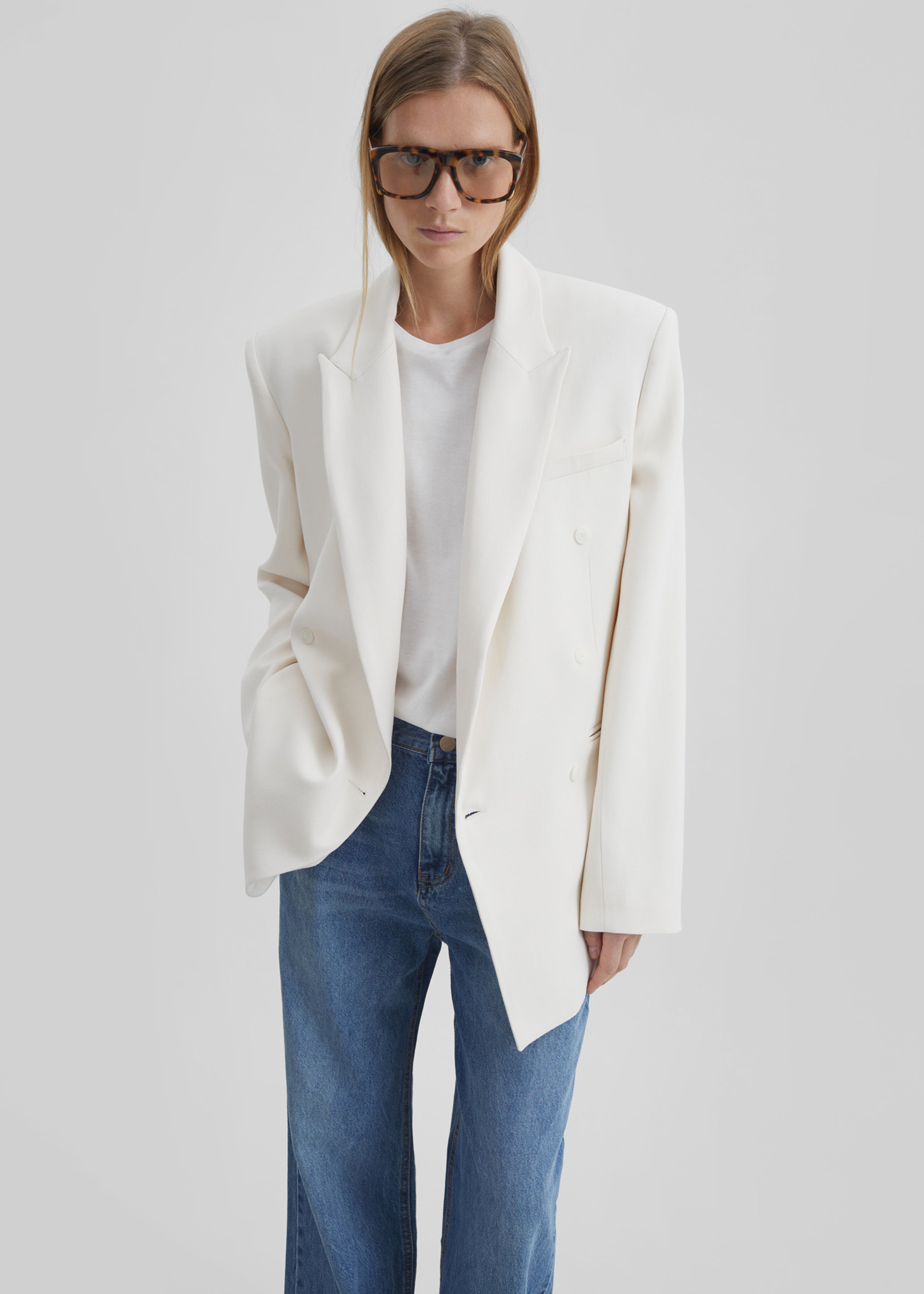 Monterey Structured Blazer - Off White - 1