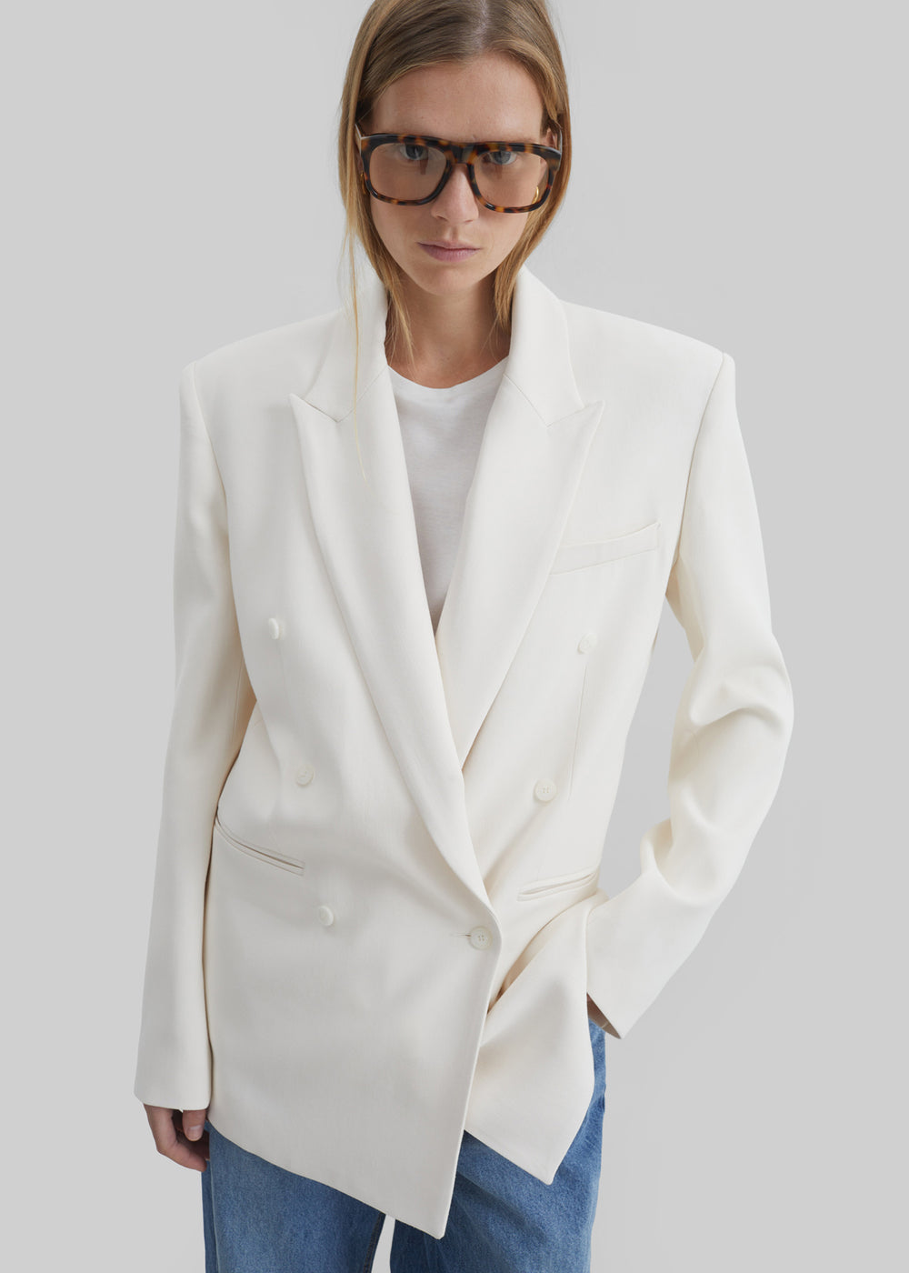 Monterey Structured Blazer - Off White - 1