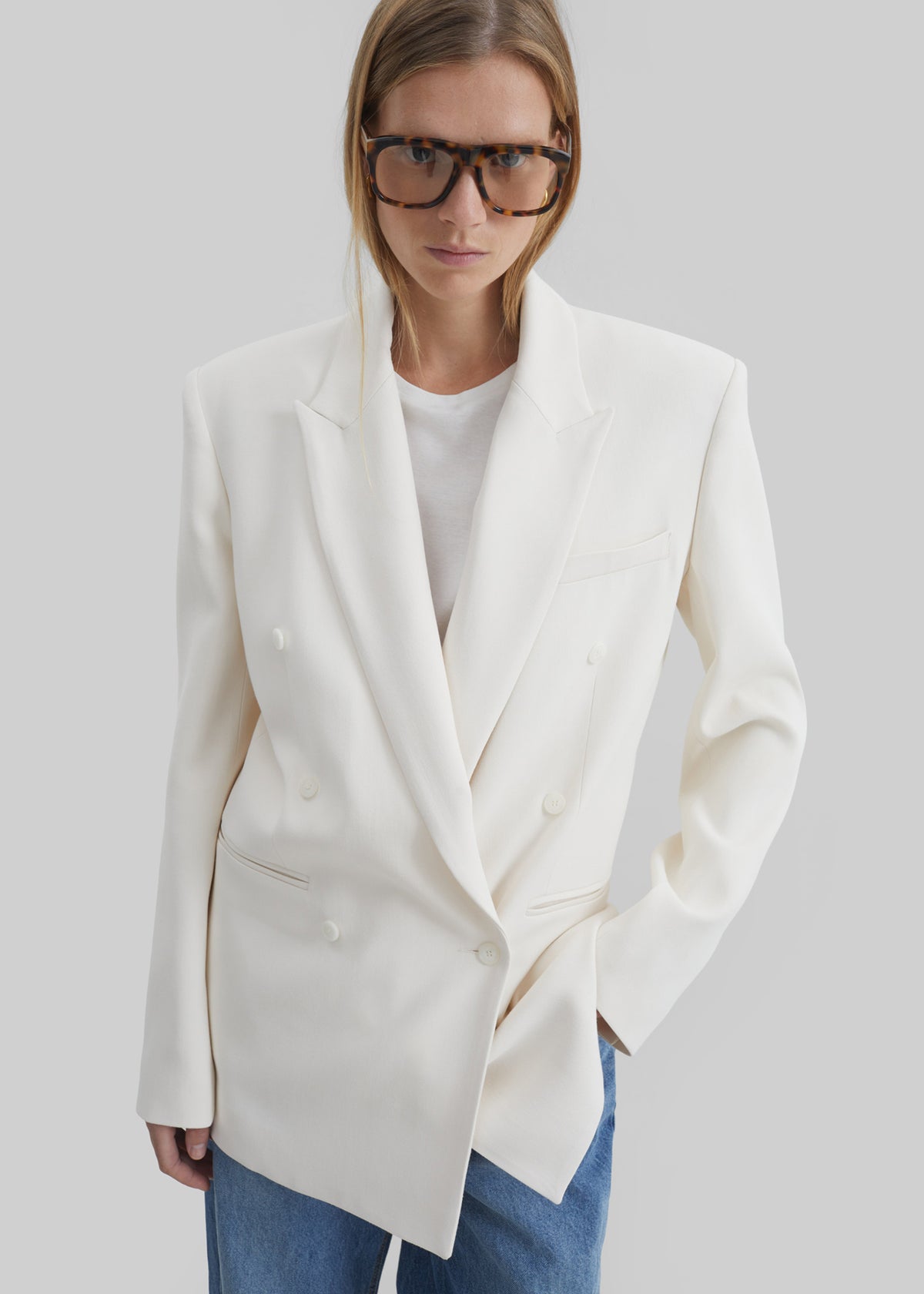 Monterey Structured Blazer - Off White - 2