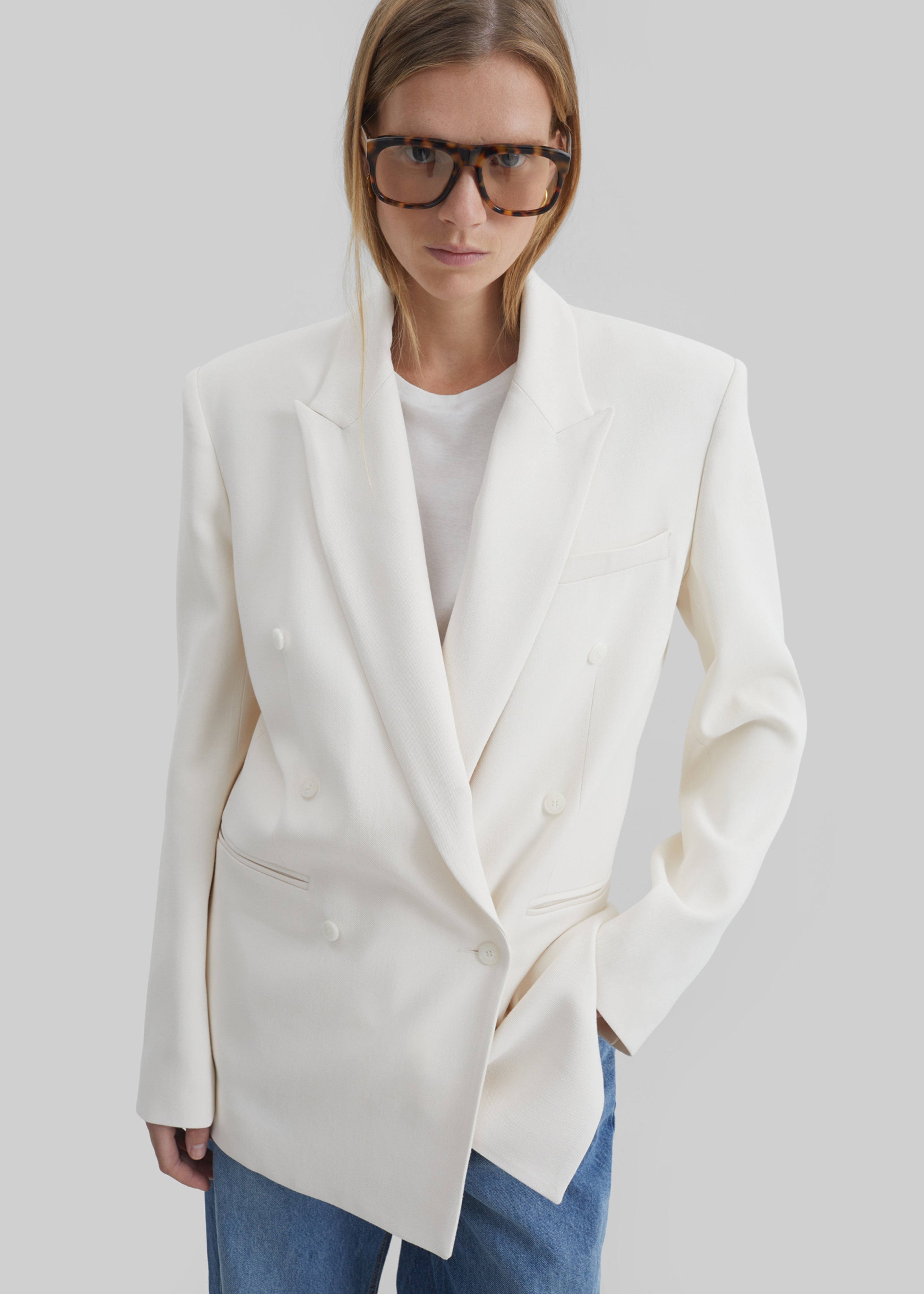 Monterey Structured Blazer - Off White - 2