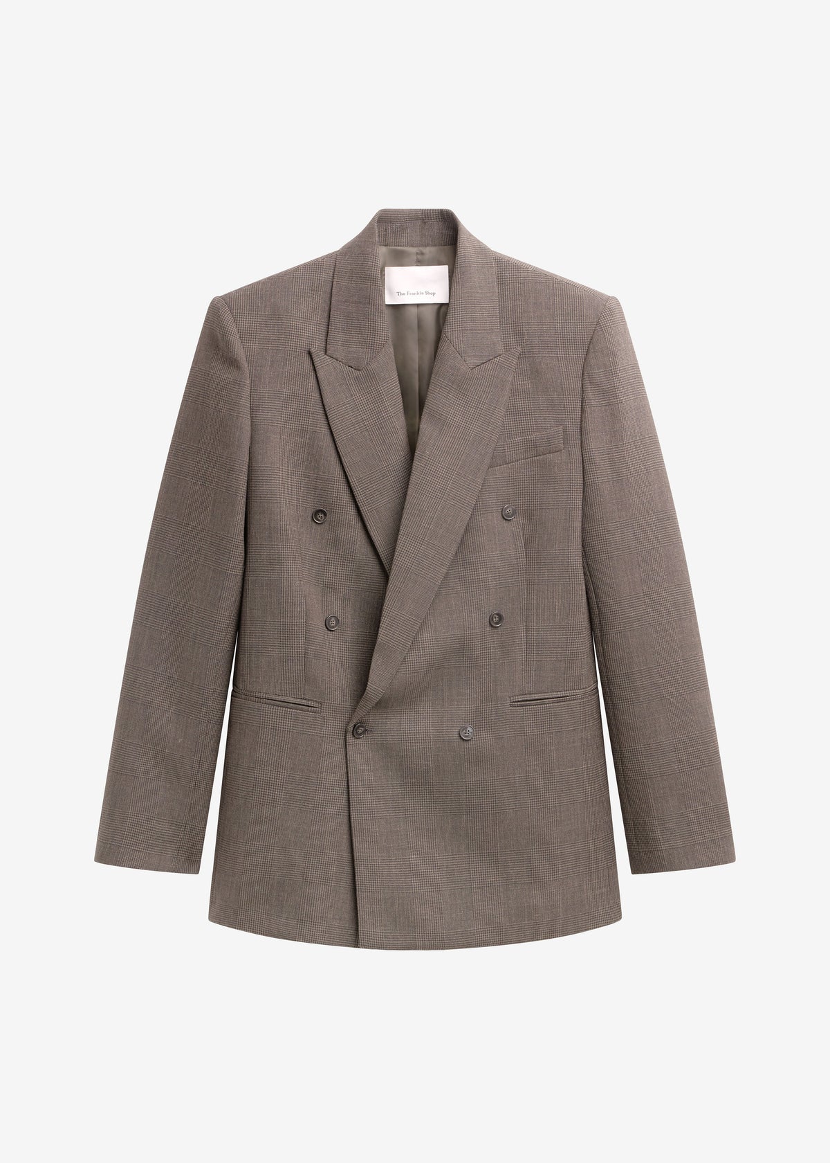 Monterey Structured Wool Blazer - Brown Glen Plaid