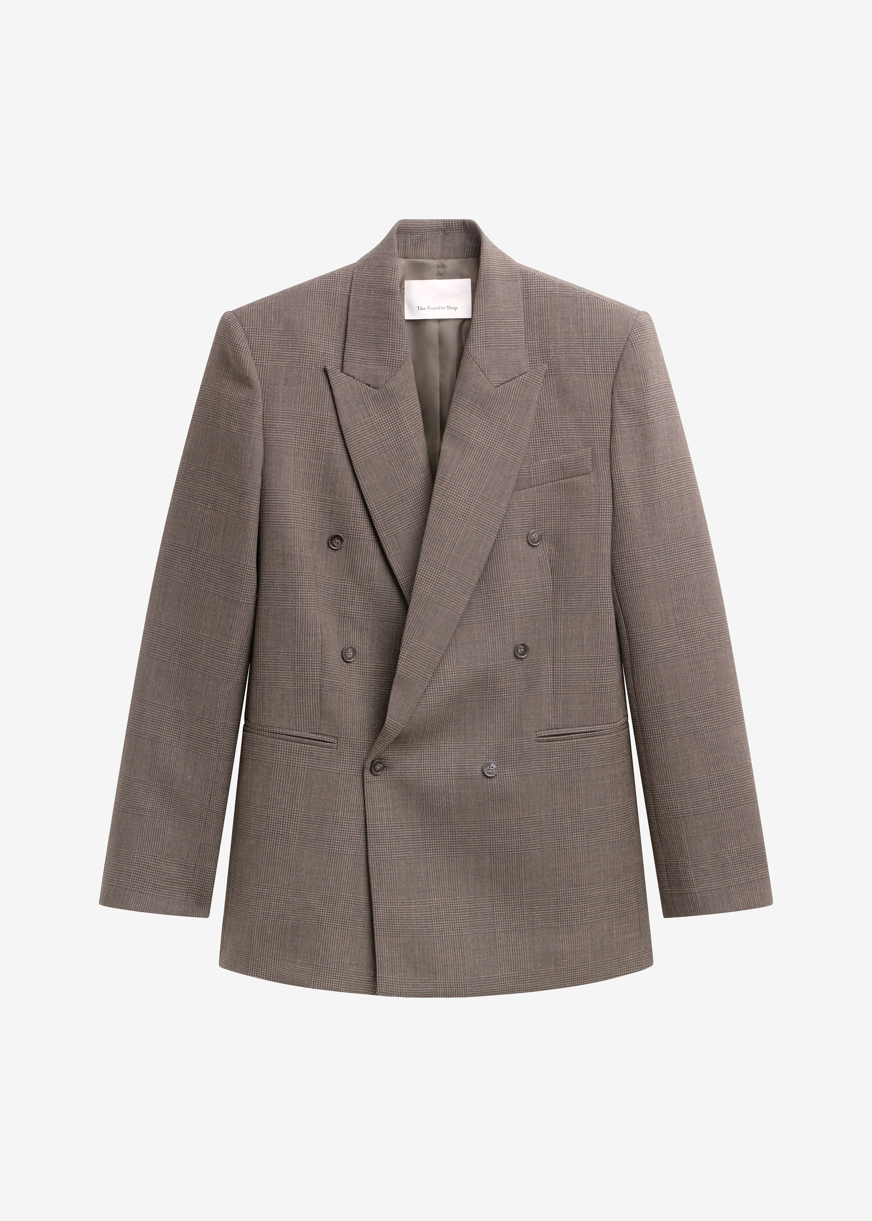 Monterey Structured Wool Blazer - Brown Glen Plaid