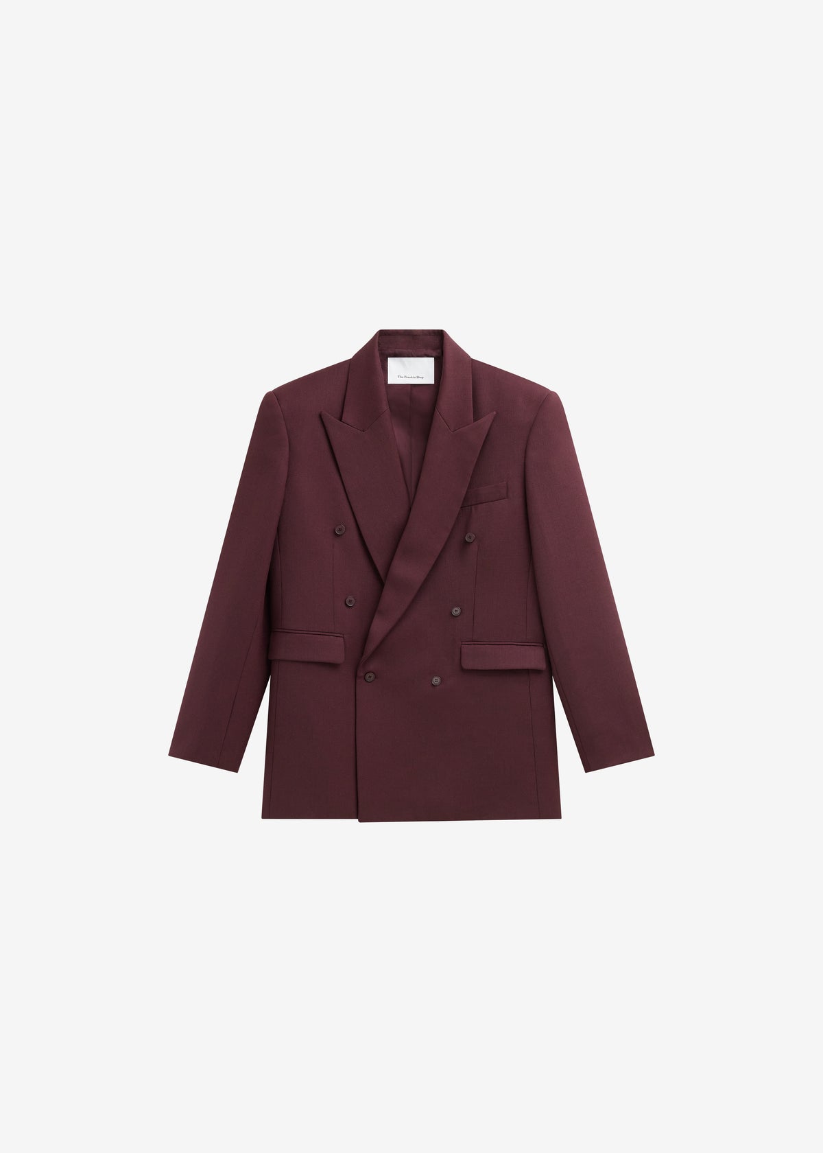 Monterey Structured Wool Blazer - Burgundy - 10