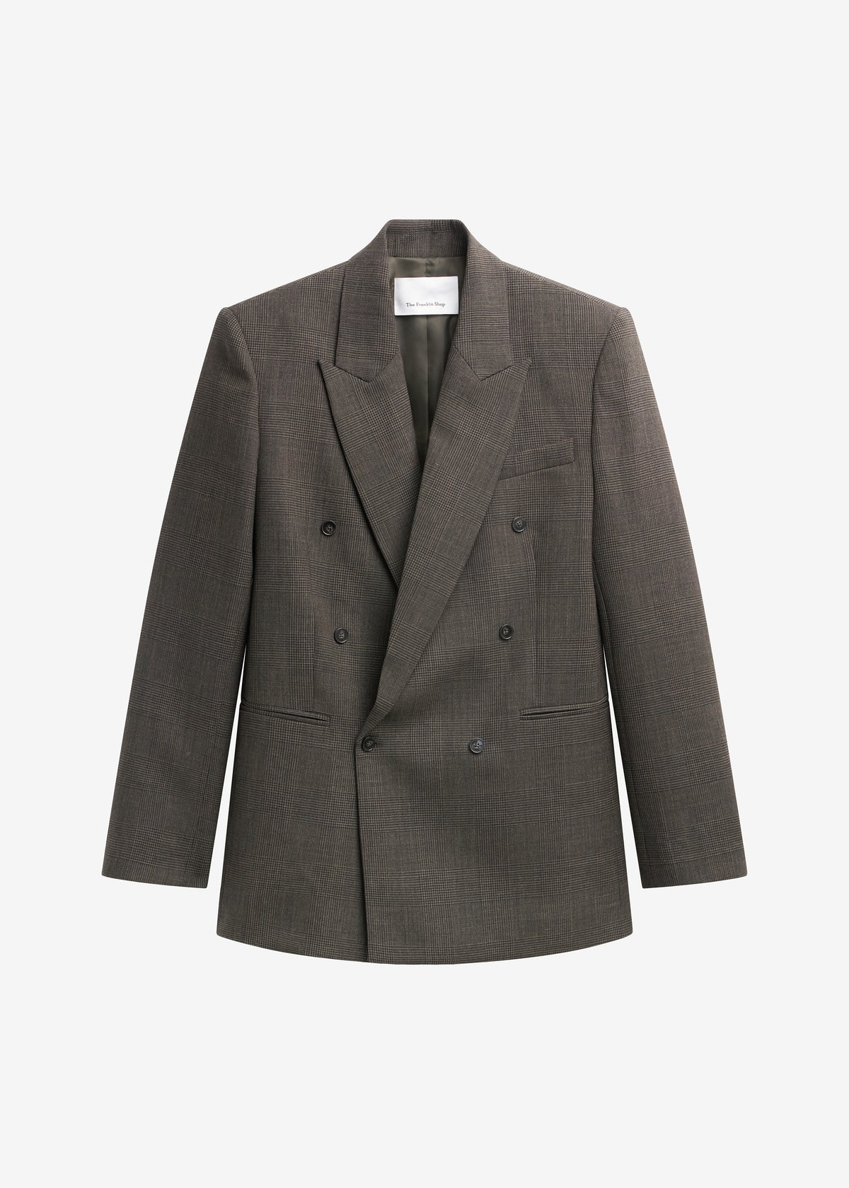 Monterey Structured Wool Blazer - Olive Glen Plaid
