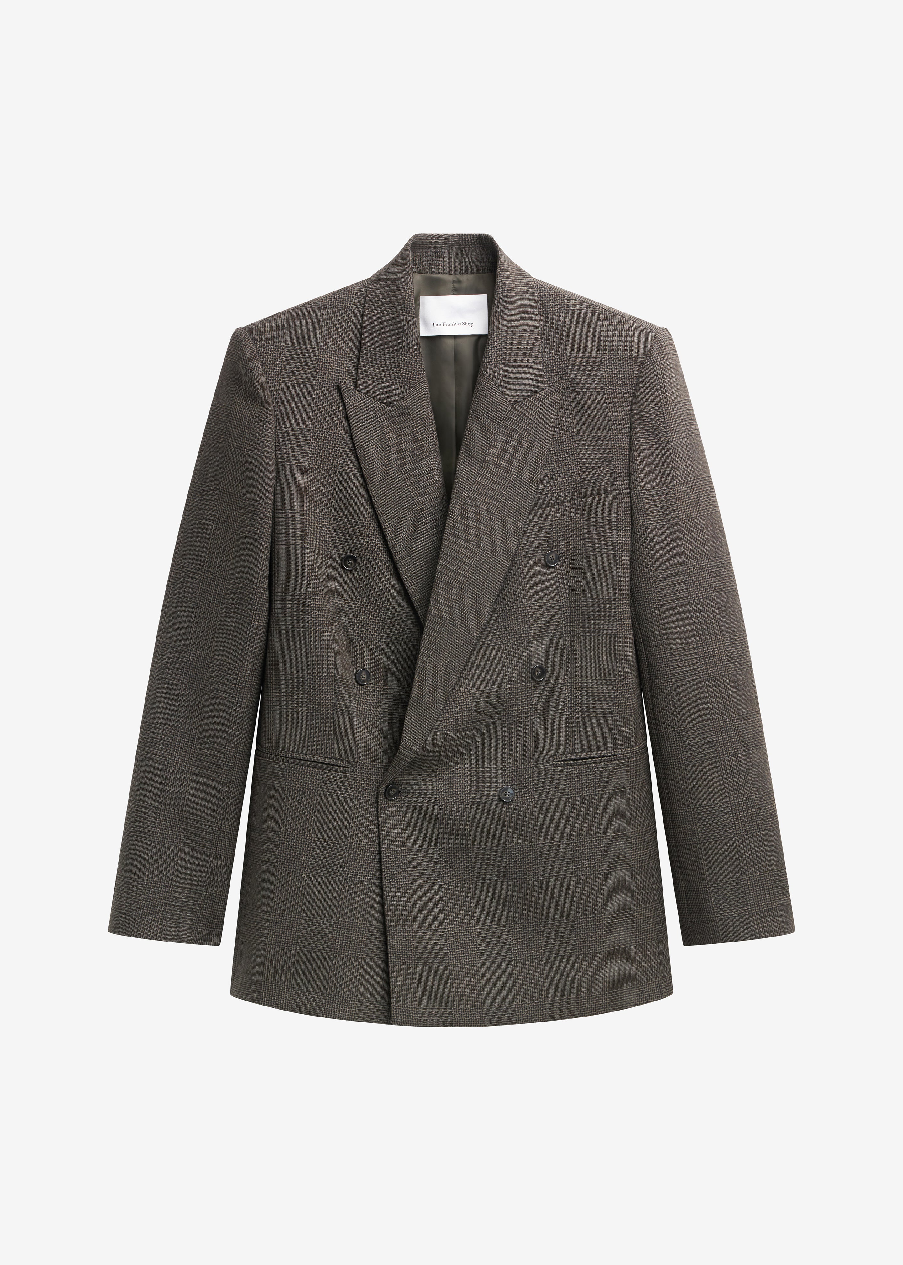 Monterey Structured Wool Blazer - Olive Glen Plaid