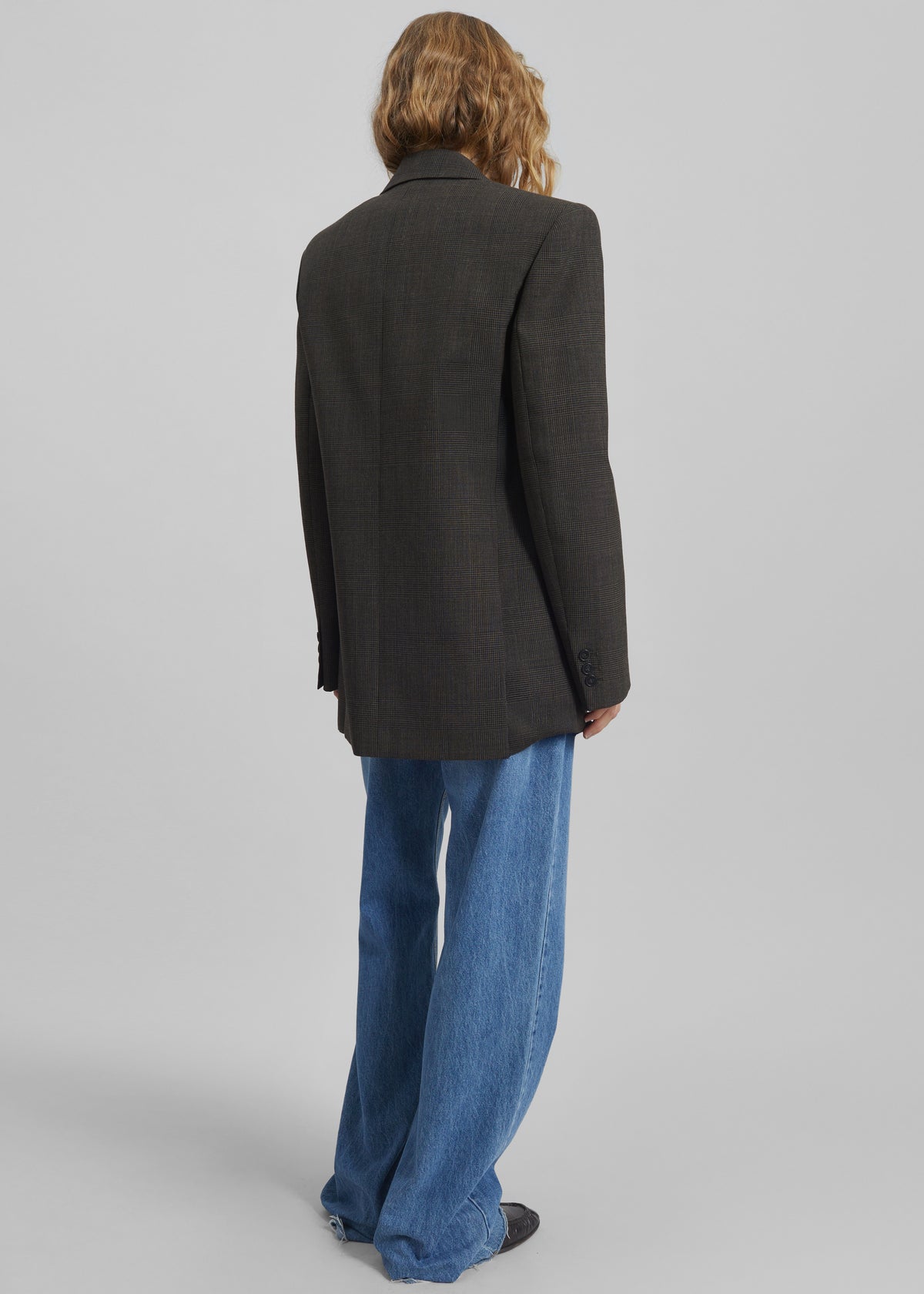Monterey Structured Wool Blazer - Olive Glen Plaid