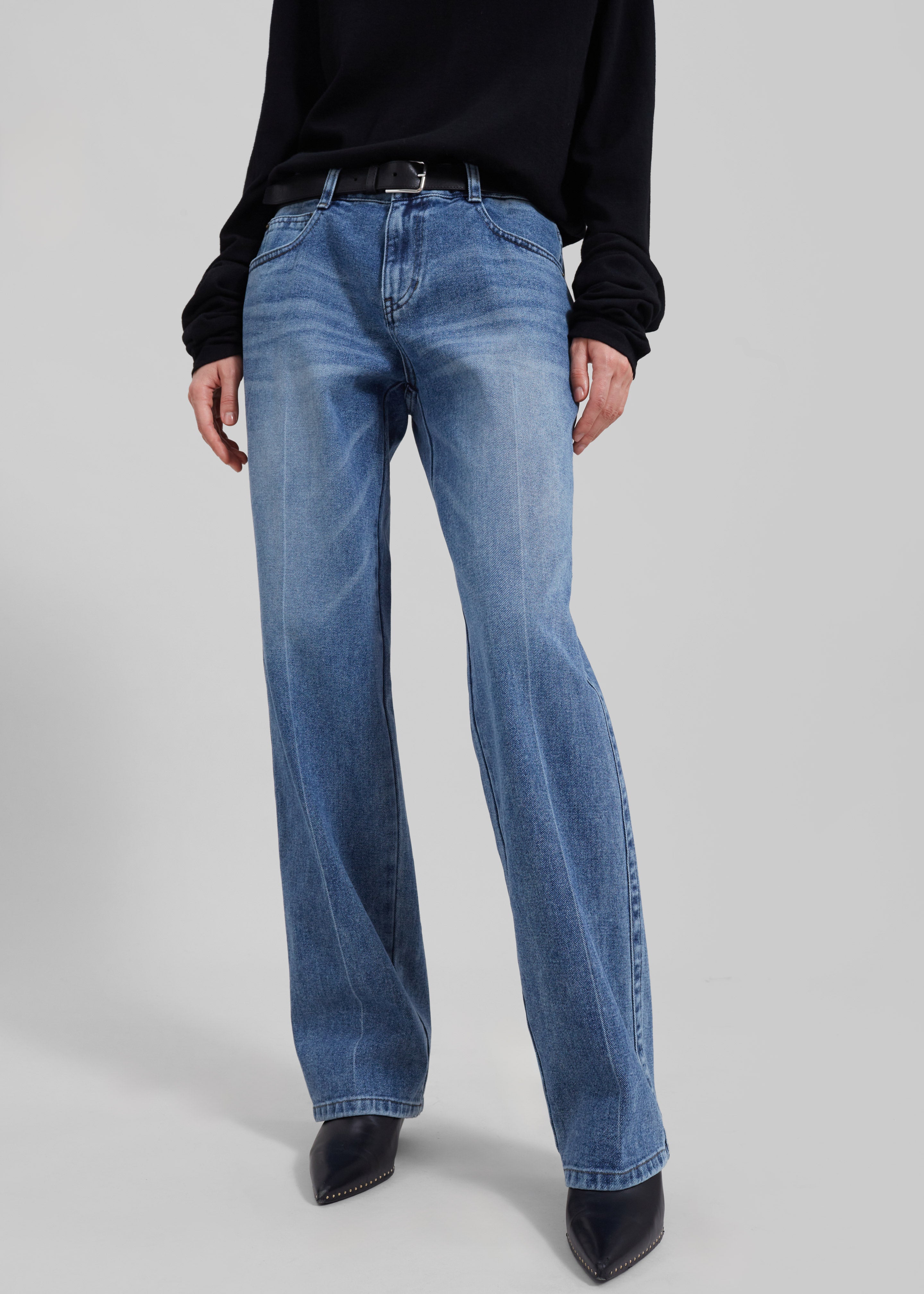 Montrose Straight Leg Jeans - Blue Wash - 2