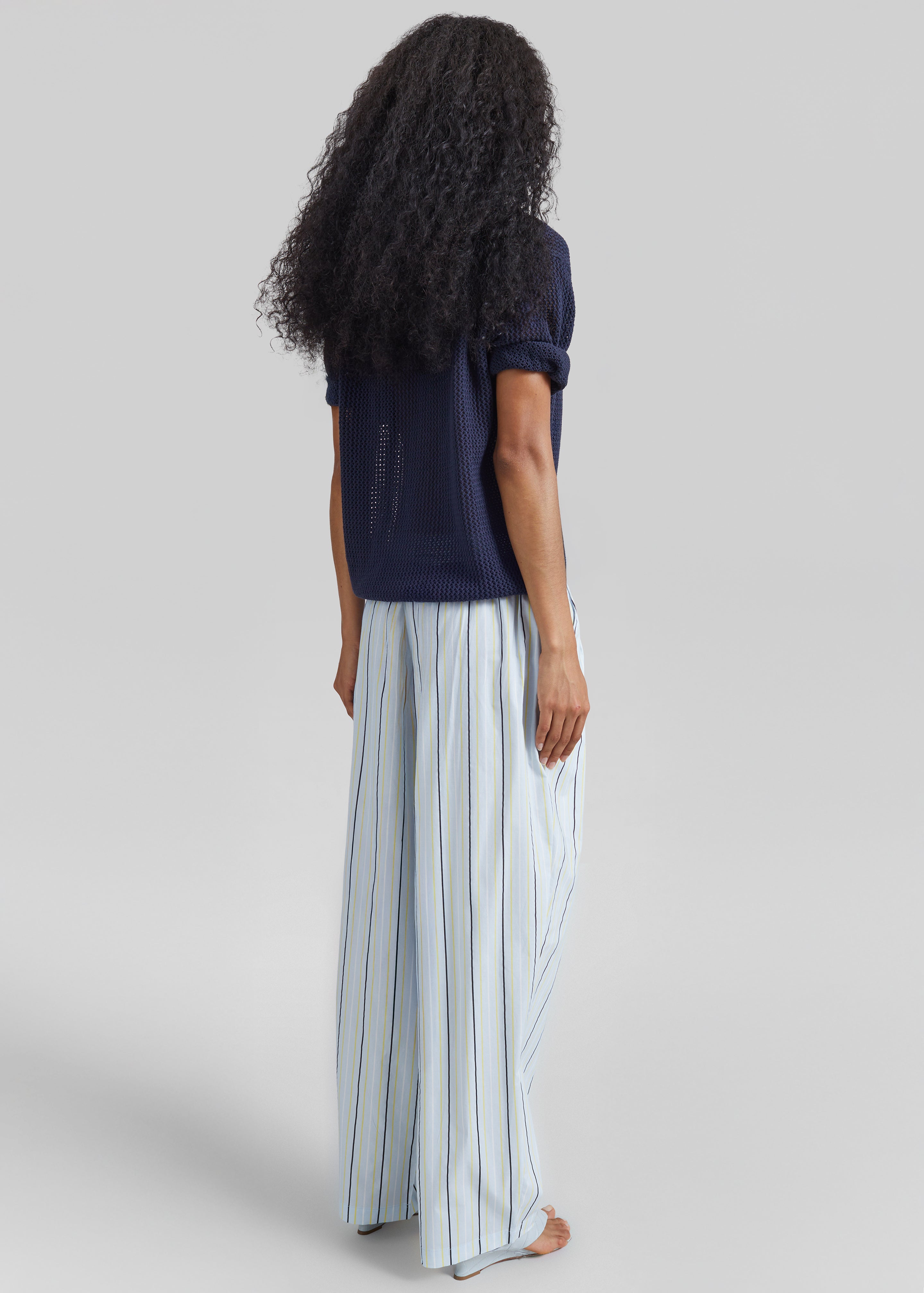 Monza Crochet Knit Cardigan - Navy - 8