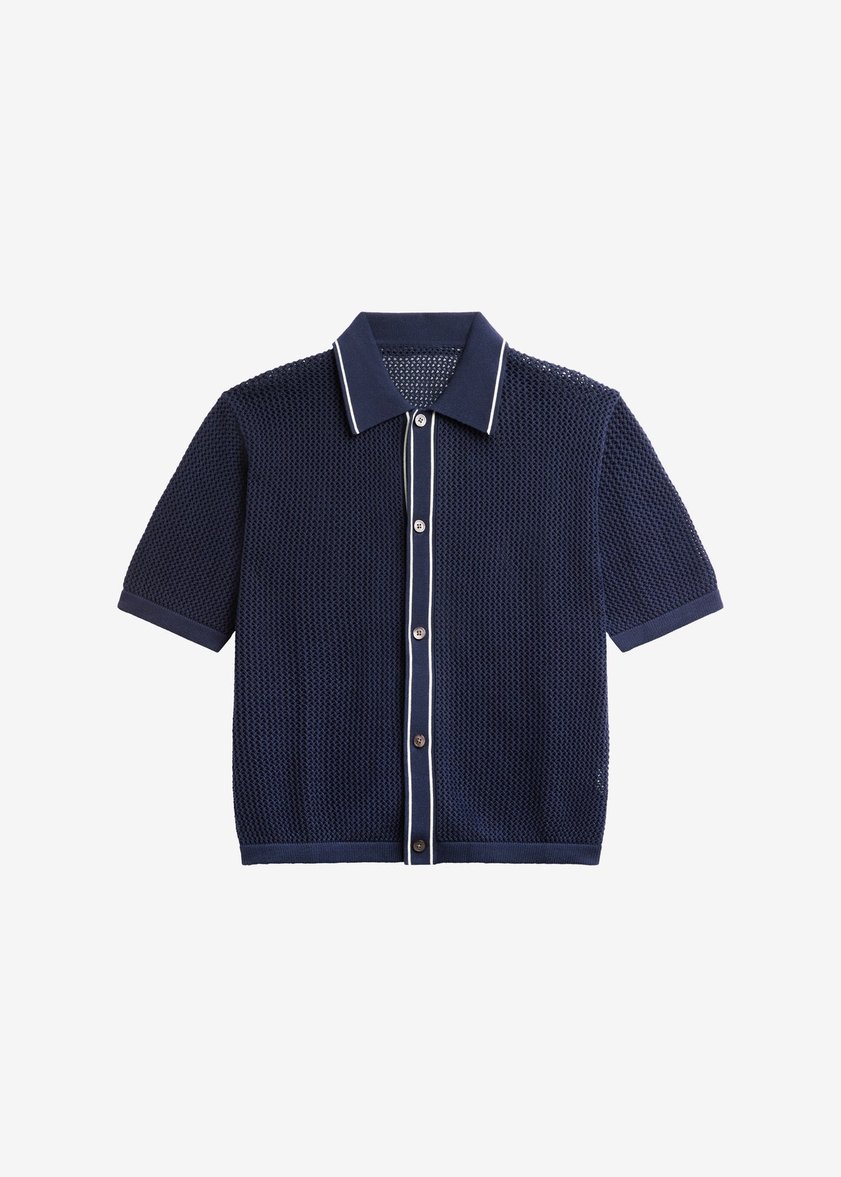 Monza Crochet Knit Cardigan - Navy - 9