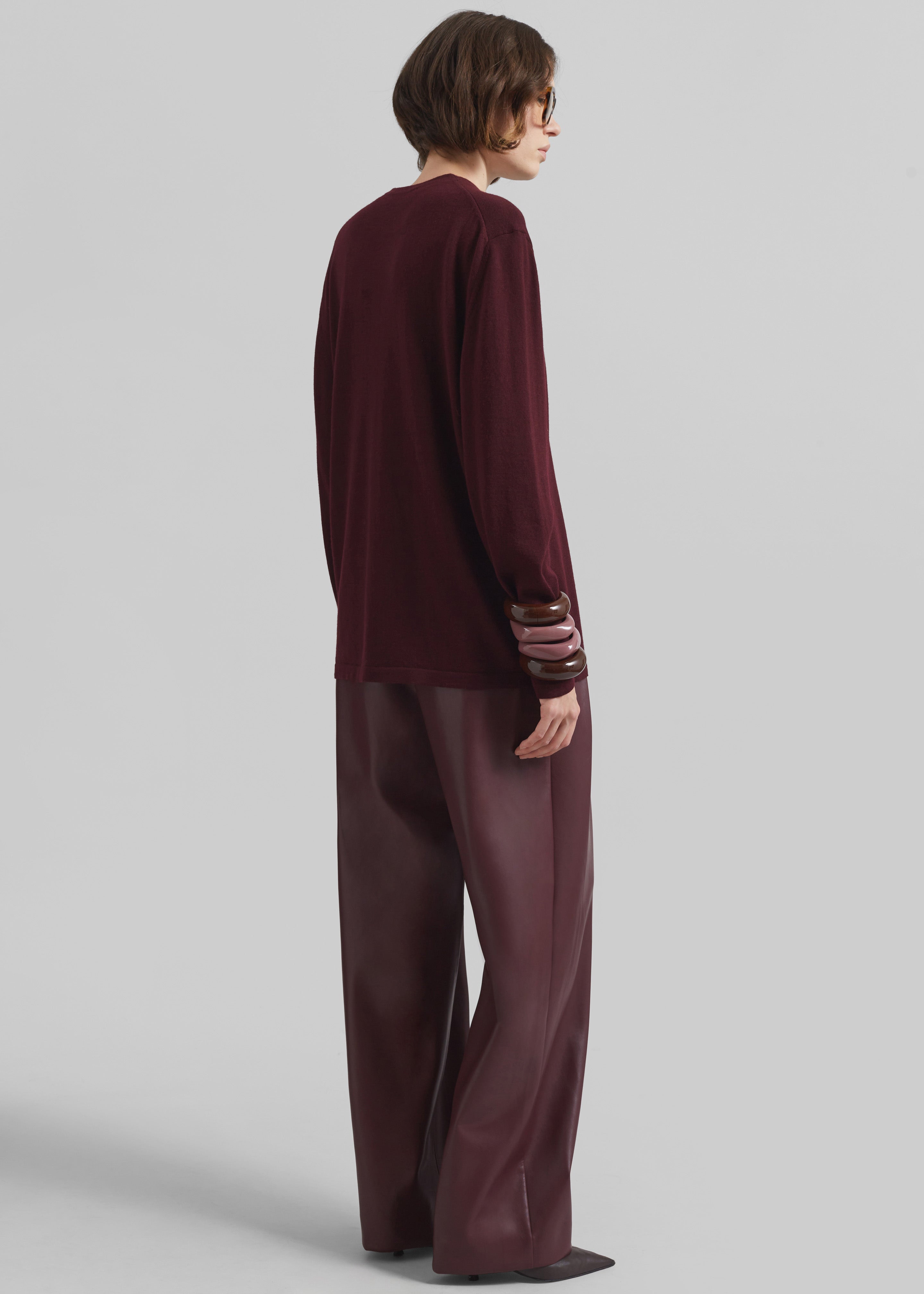 Morang Merino Wool Sweater - Burgundy - 5