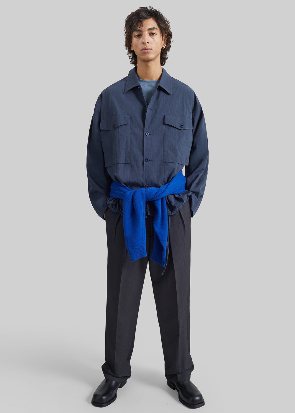 Morelo Technical Utility Overshirt - Slate Blue - 1