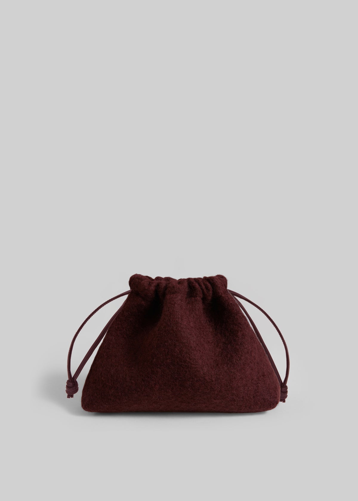 Morgan Boucle Small Pouch - Burgundy