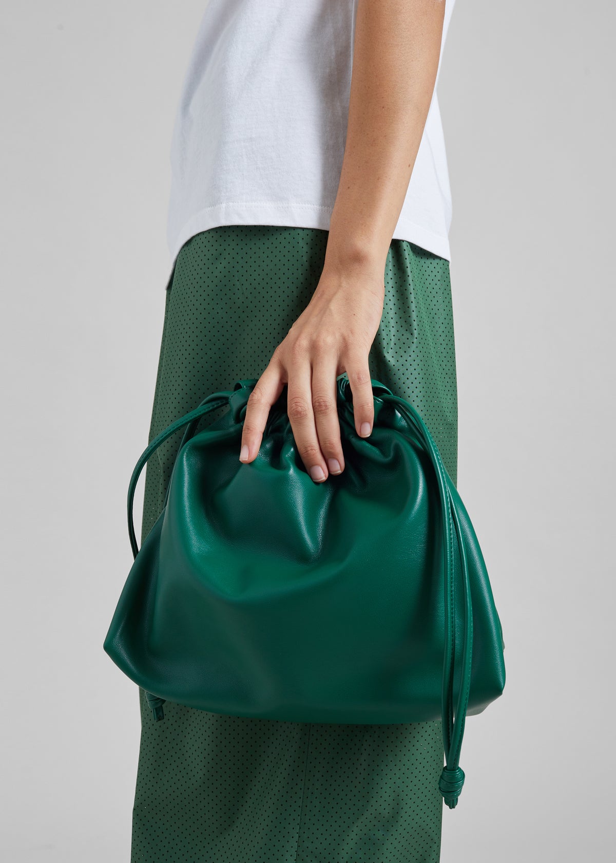 Morgan Faux Leather Small Pouch - Green - 2
