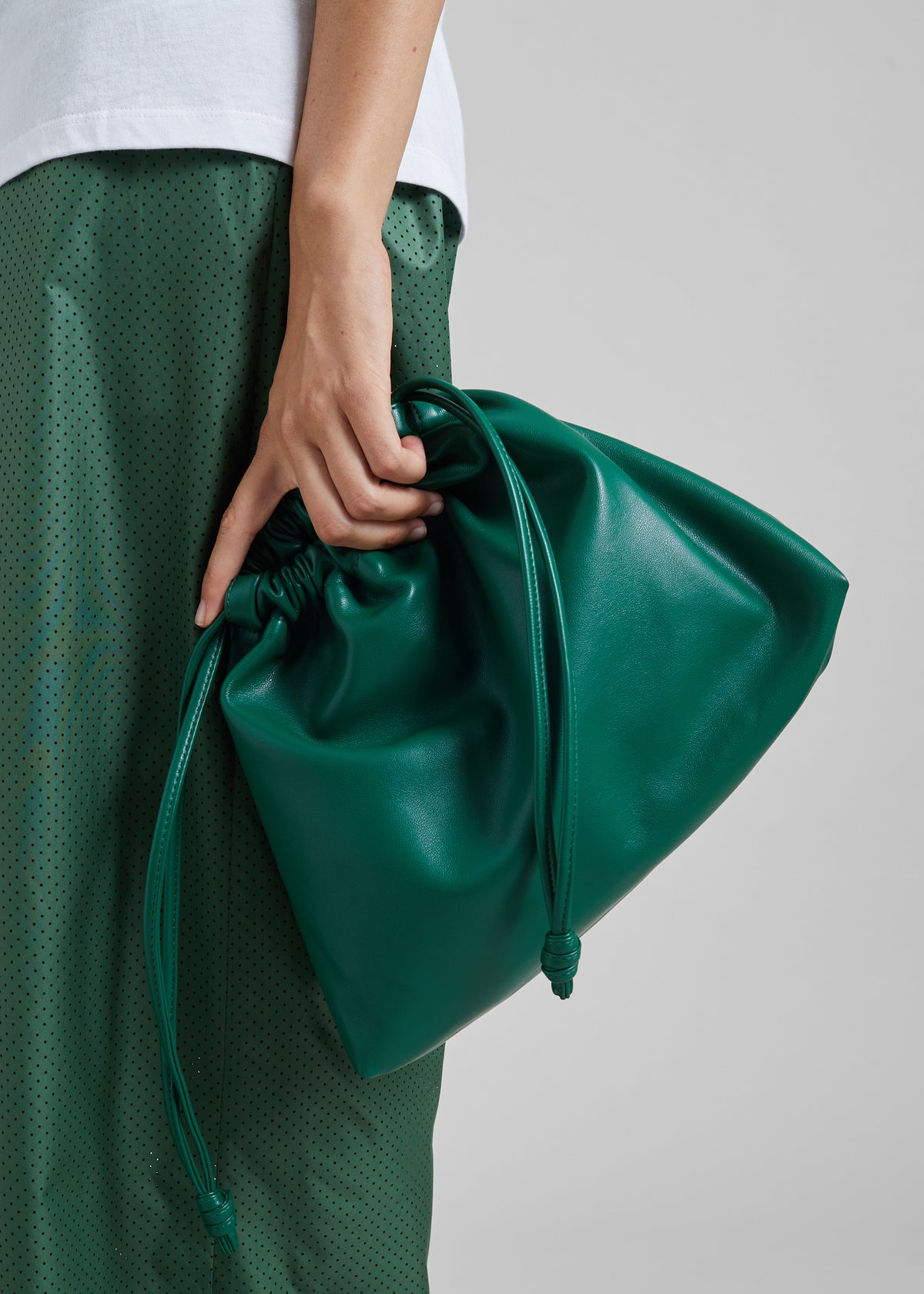 Morgan Faux Leather Small Pouch - Green - 5