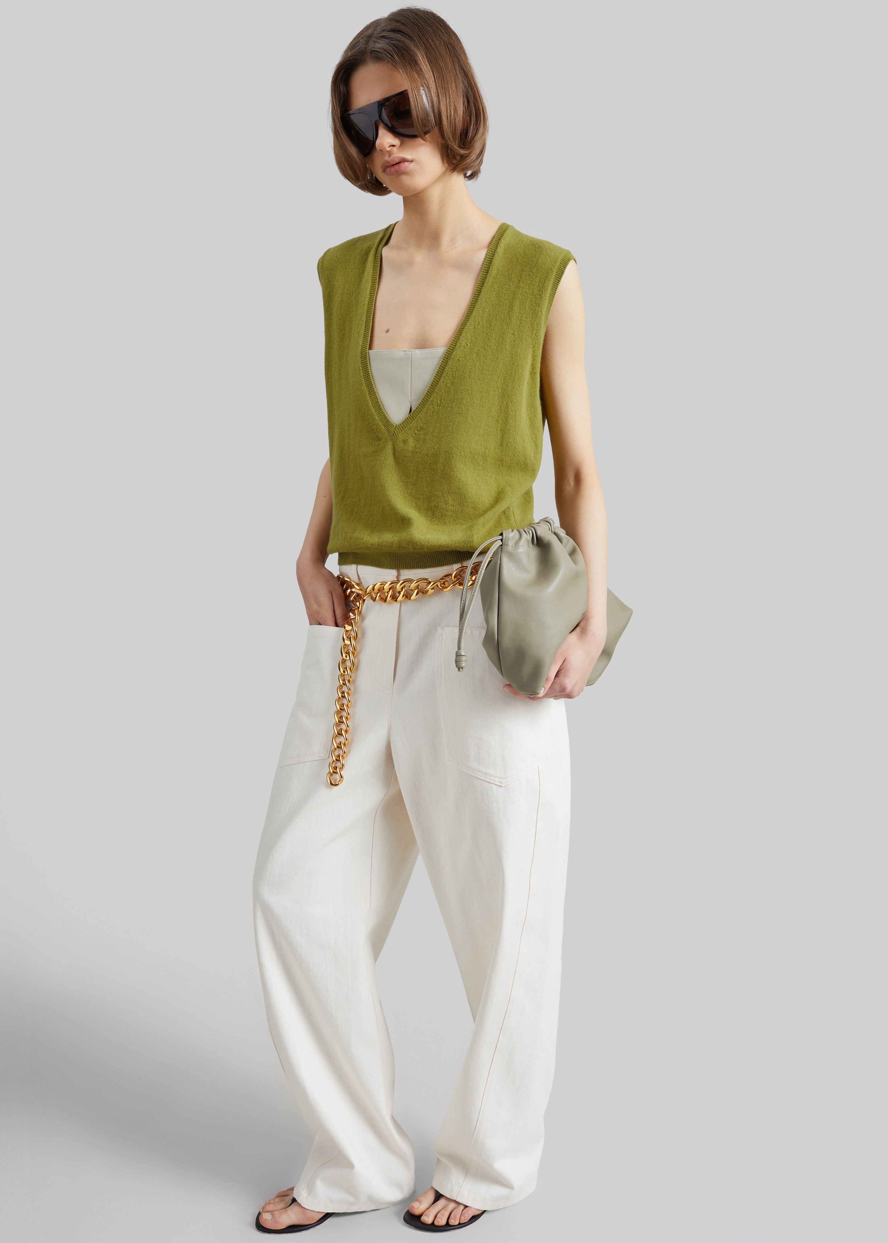 小物 Morgan Morgan Faux Leather Small Pouch - Sage – The Frankie Shop