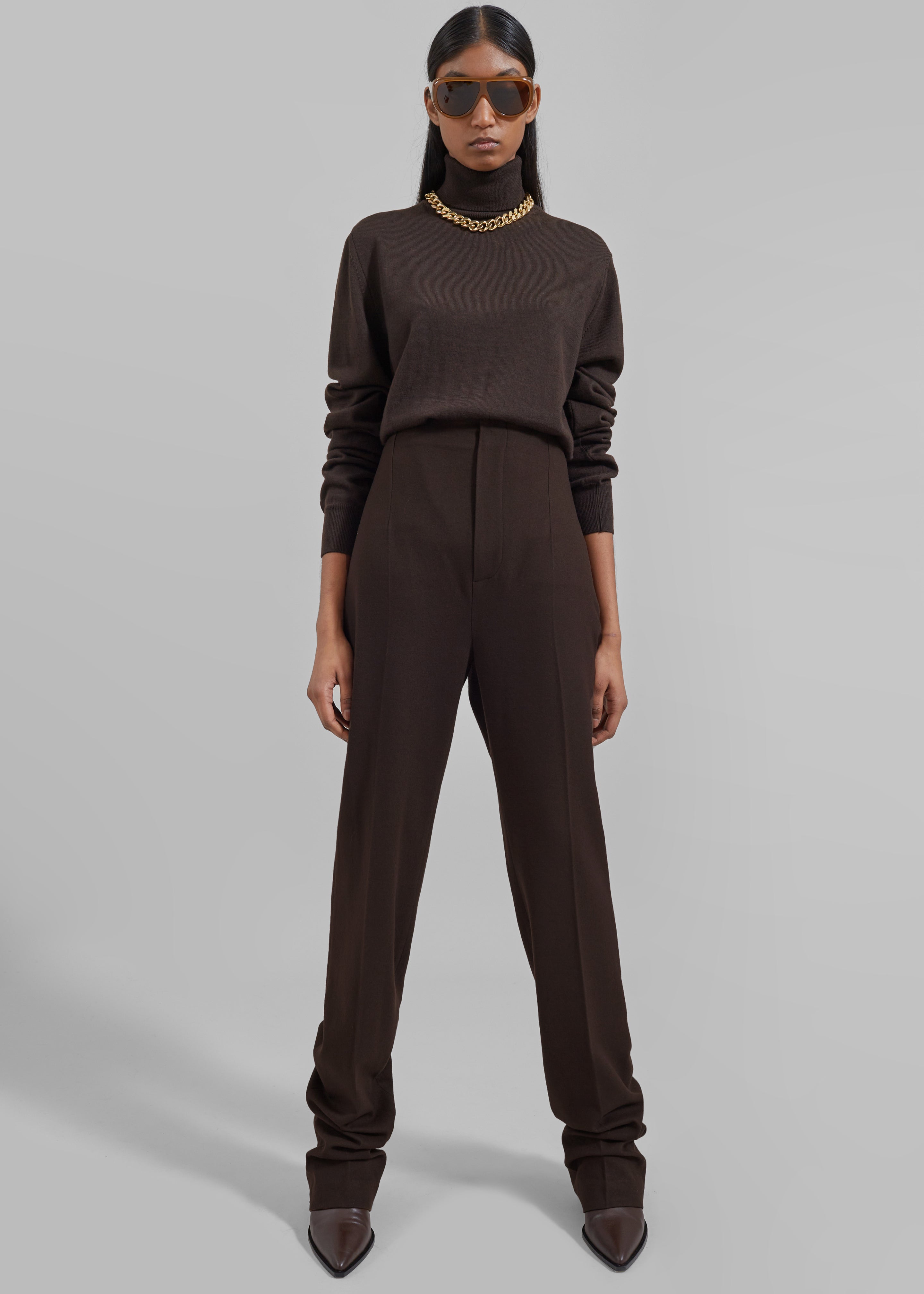 Morrison Long Trousers - Brown – The Frankie Shop