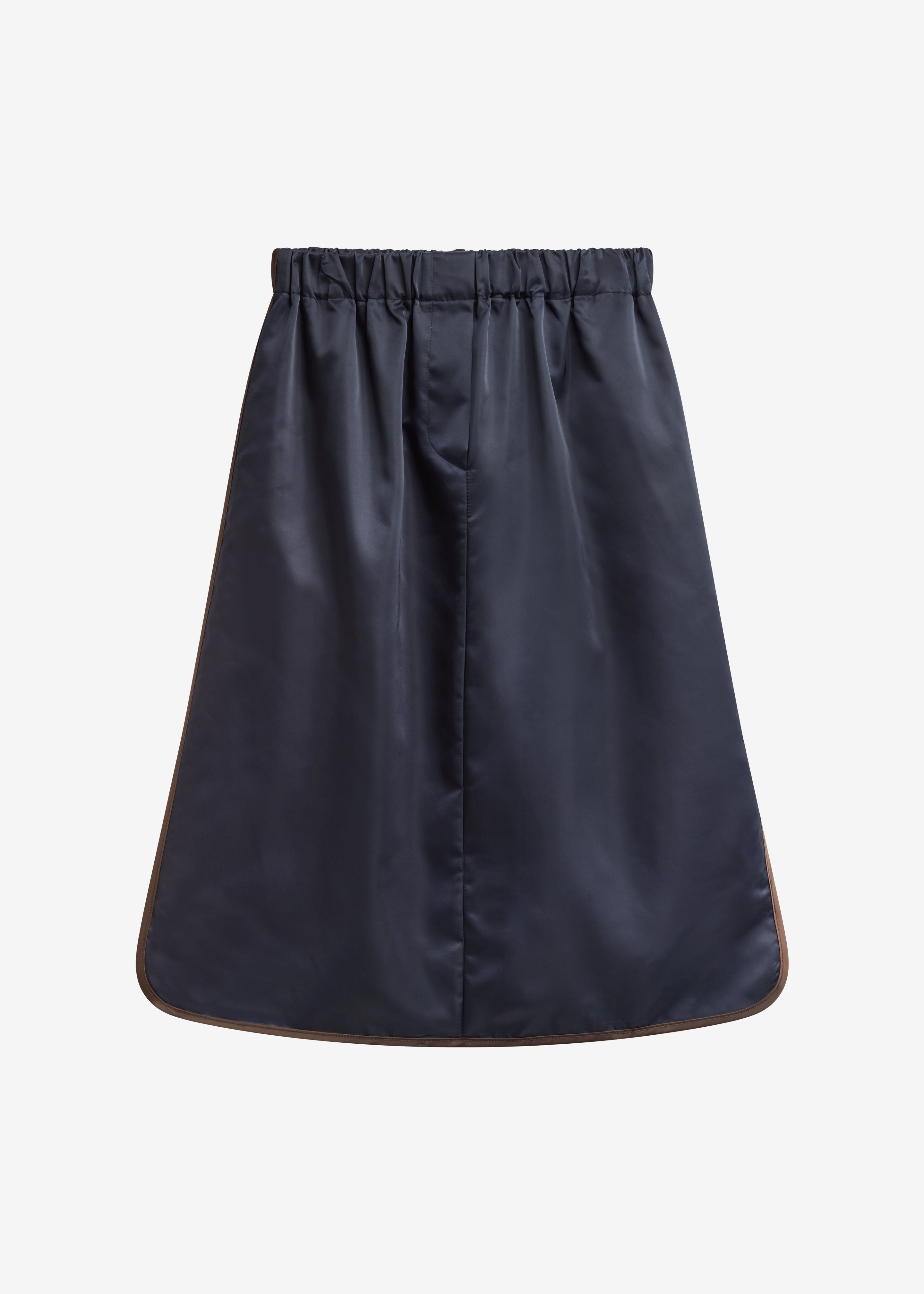 Munich Contrast Piping Midi Skirt - Navy – The Frankie Shop