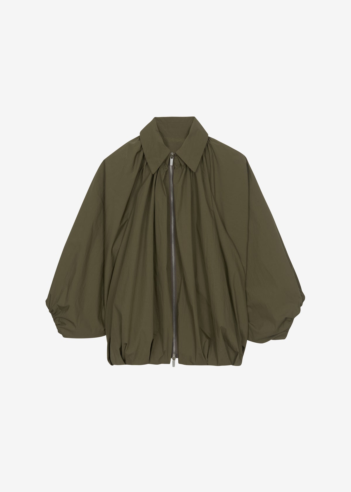 Murray Batwing Sleeve Balloon Jacket - Olive Brown - 11