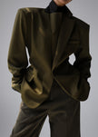 Naima Belted Blazer - Khaki